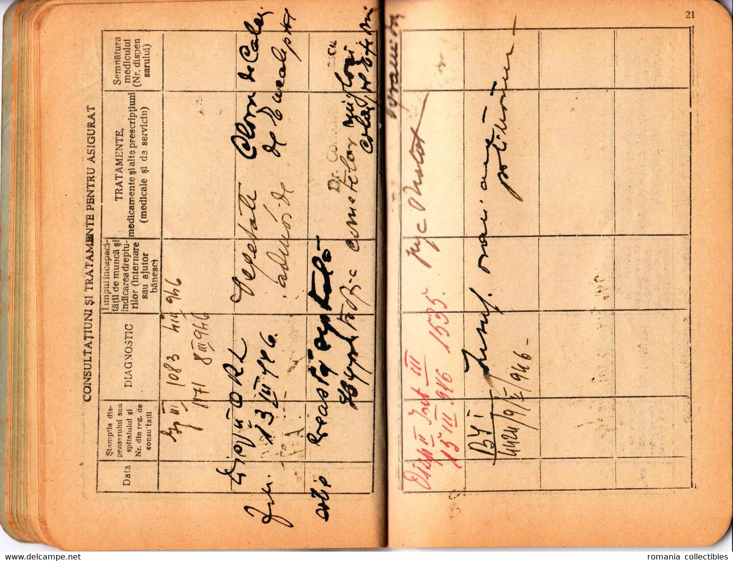 Romania, 1945, Social Insurance Member Card