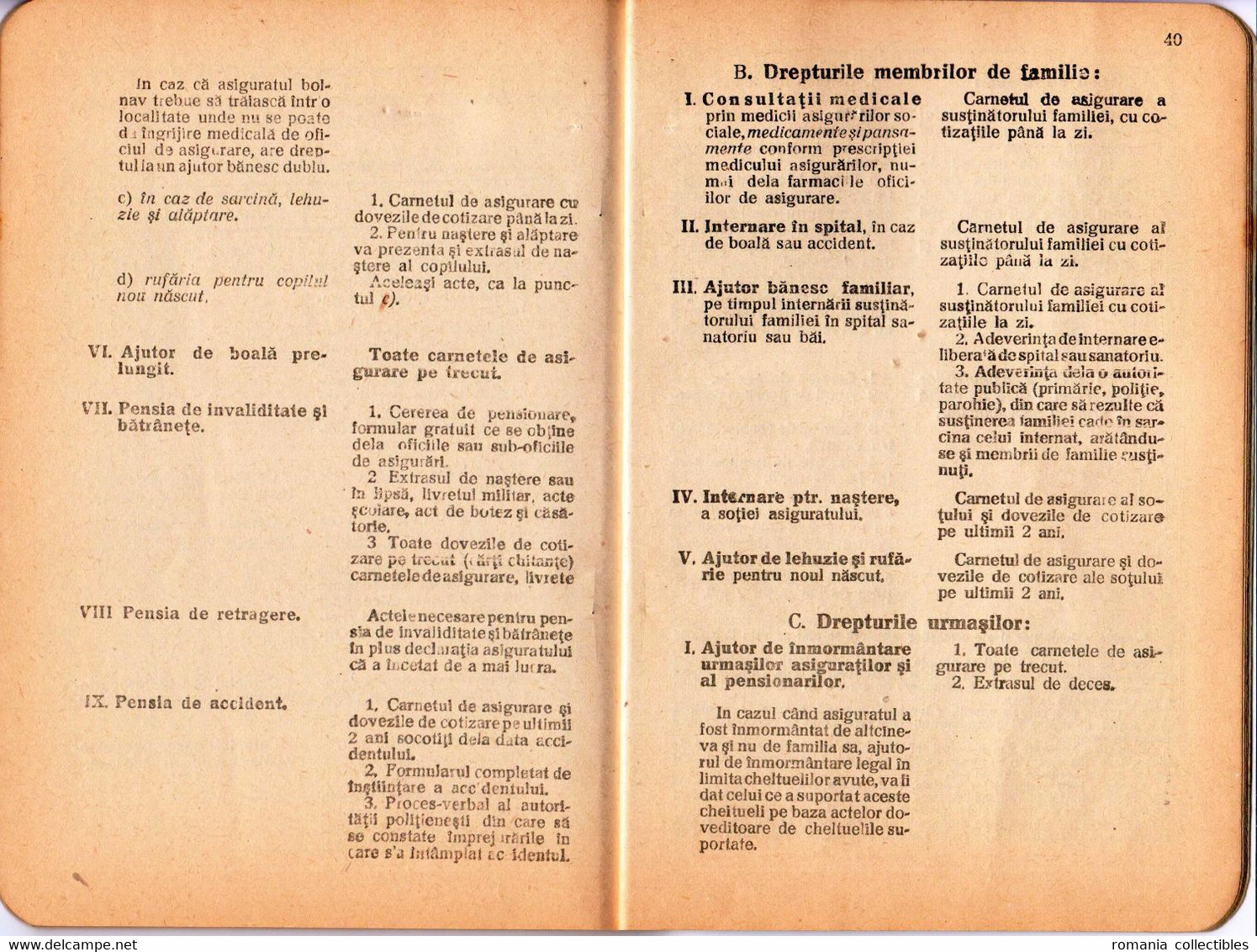 Romania, 1945, Social Insurance Member Card