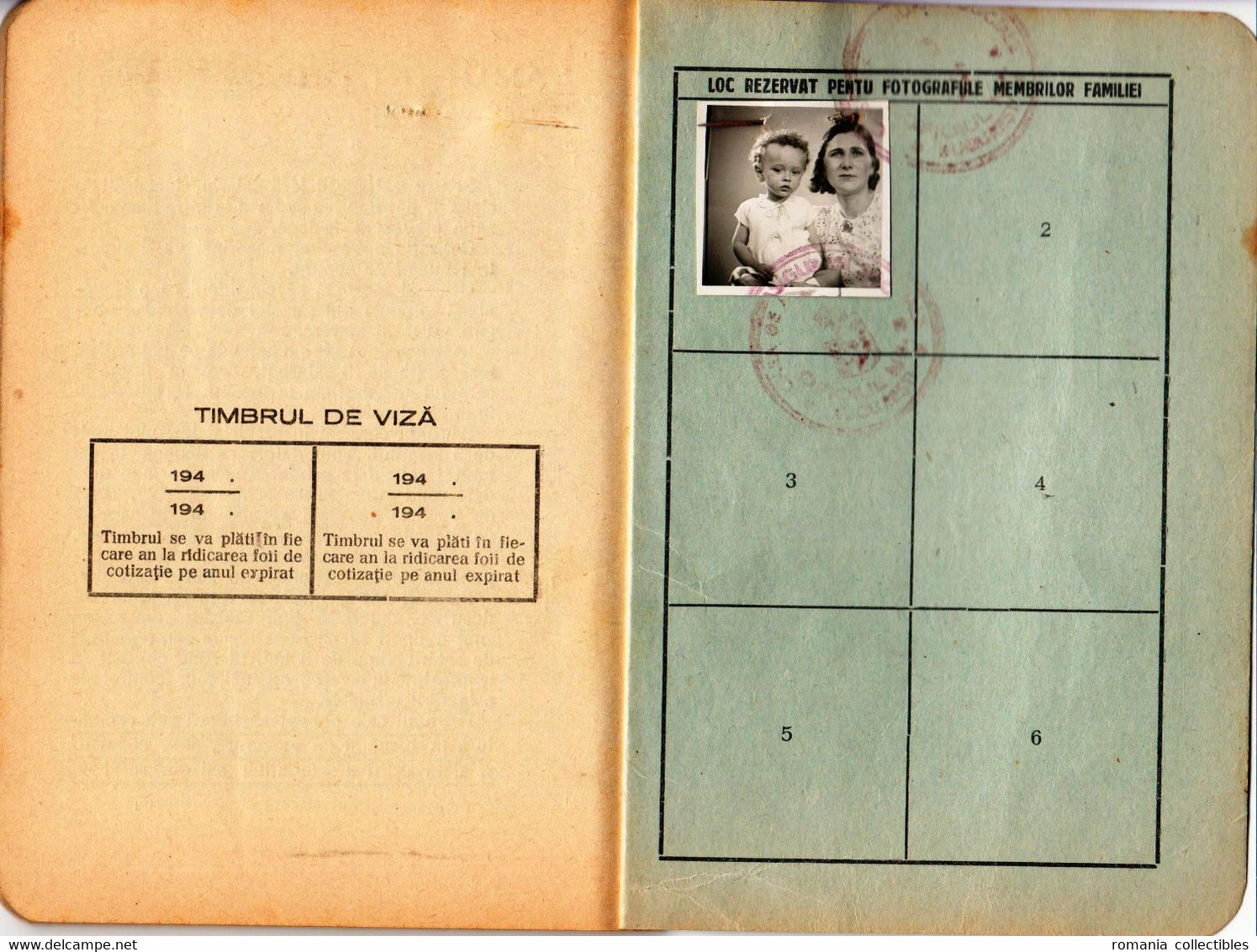 Romania, 1945, Social Insurance Member Card