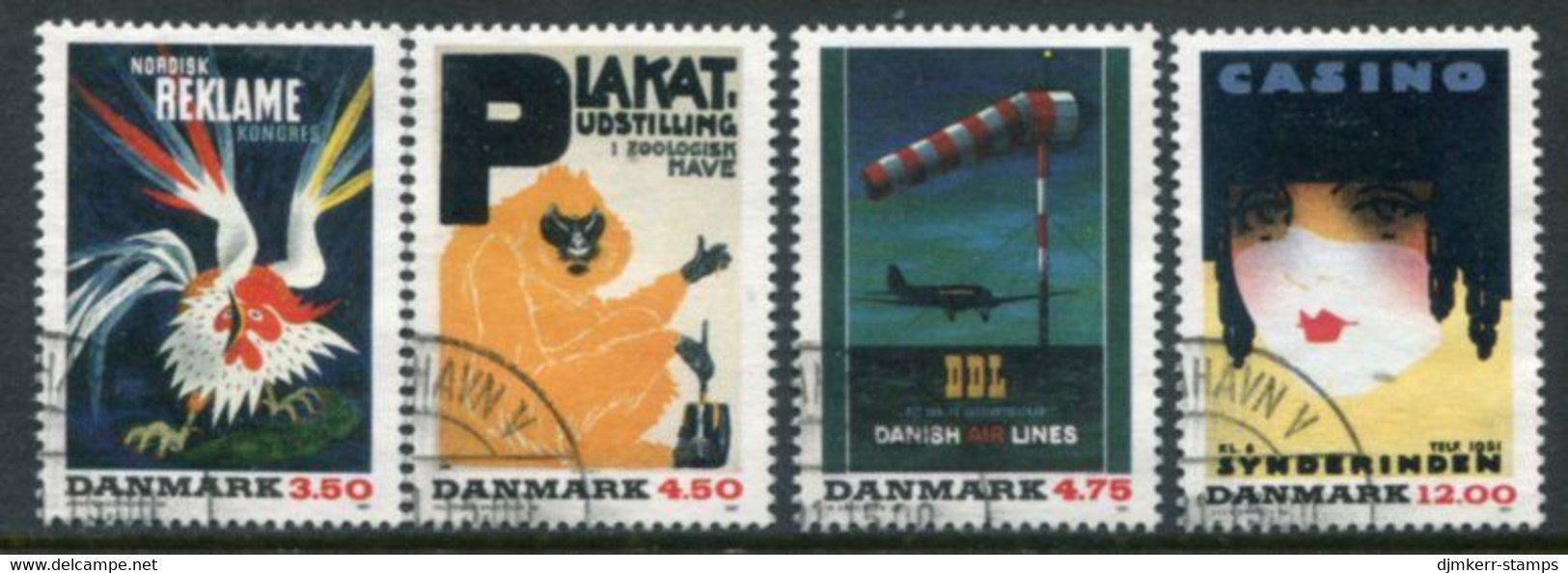 DENMARK 1991 Poster Art Used.   Michel 1012-15 - Gebruikt