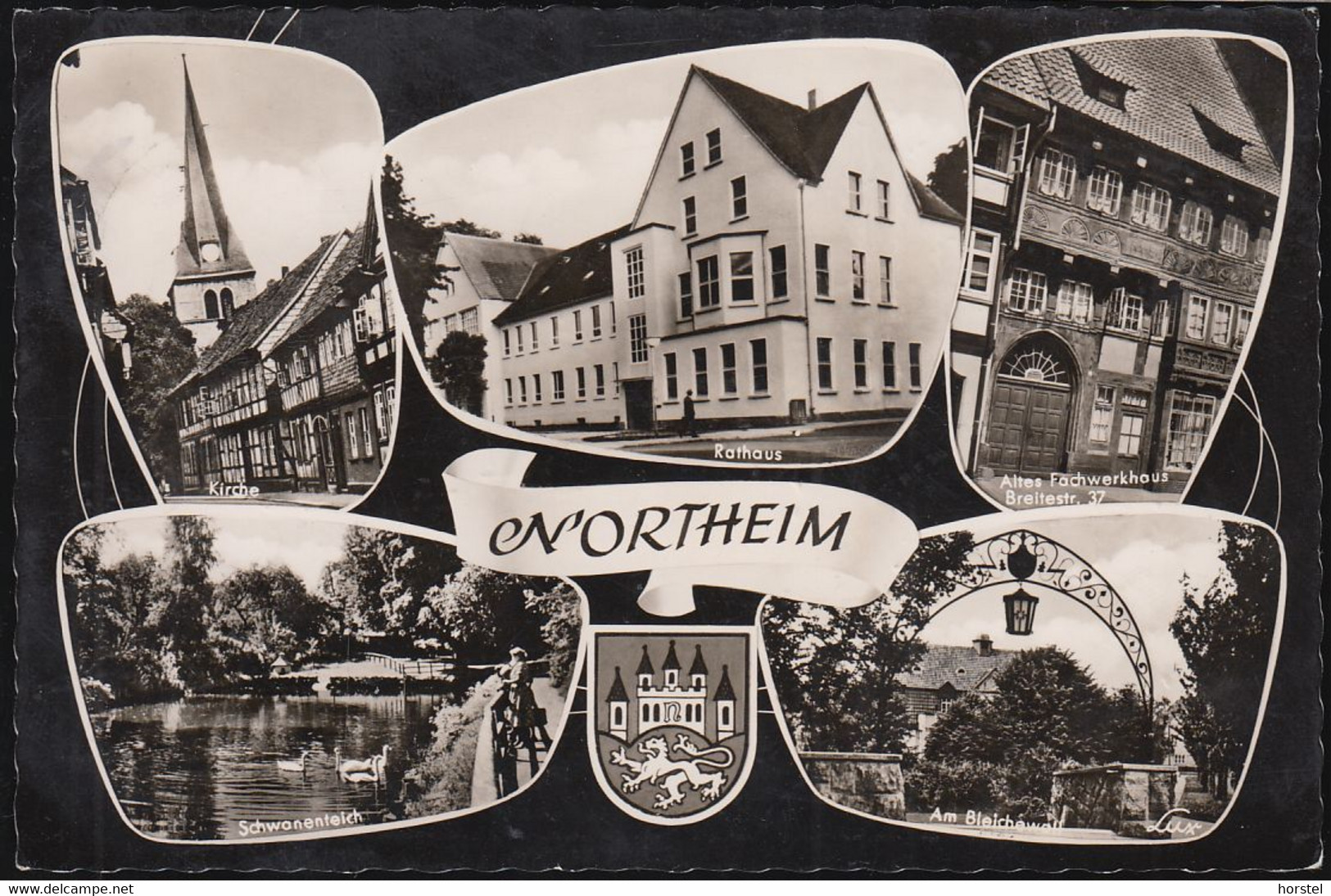 D-37154 Northeim - Alte Ansichten - Rathaus - Breitestr. 37 - Wappen - Stamp 1961 - Northeim