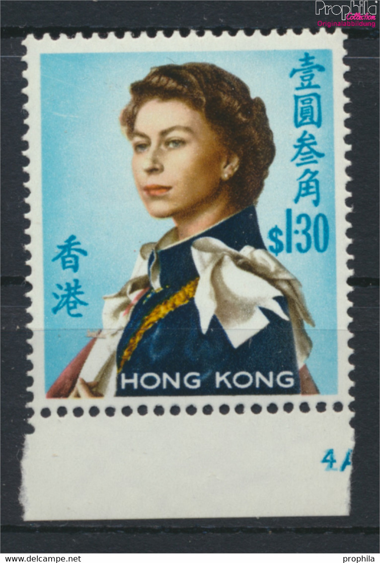 Hongkong 206Z Y Rechts Liegendes Wasserzeichen Postfrisch 1962 Elisabeth II. (9788850 - Ungebraucht