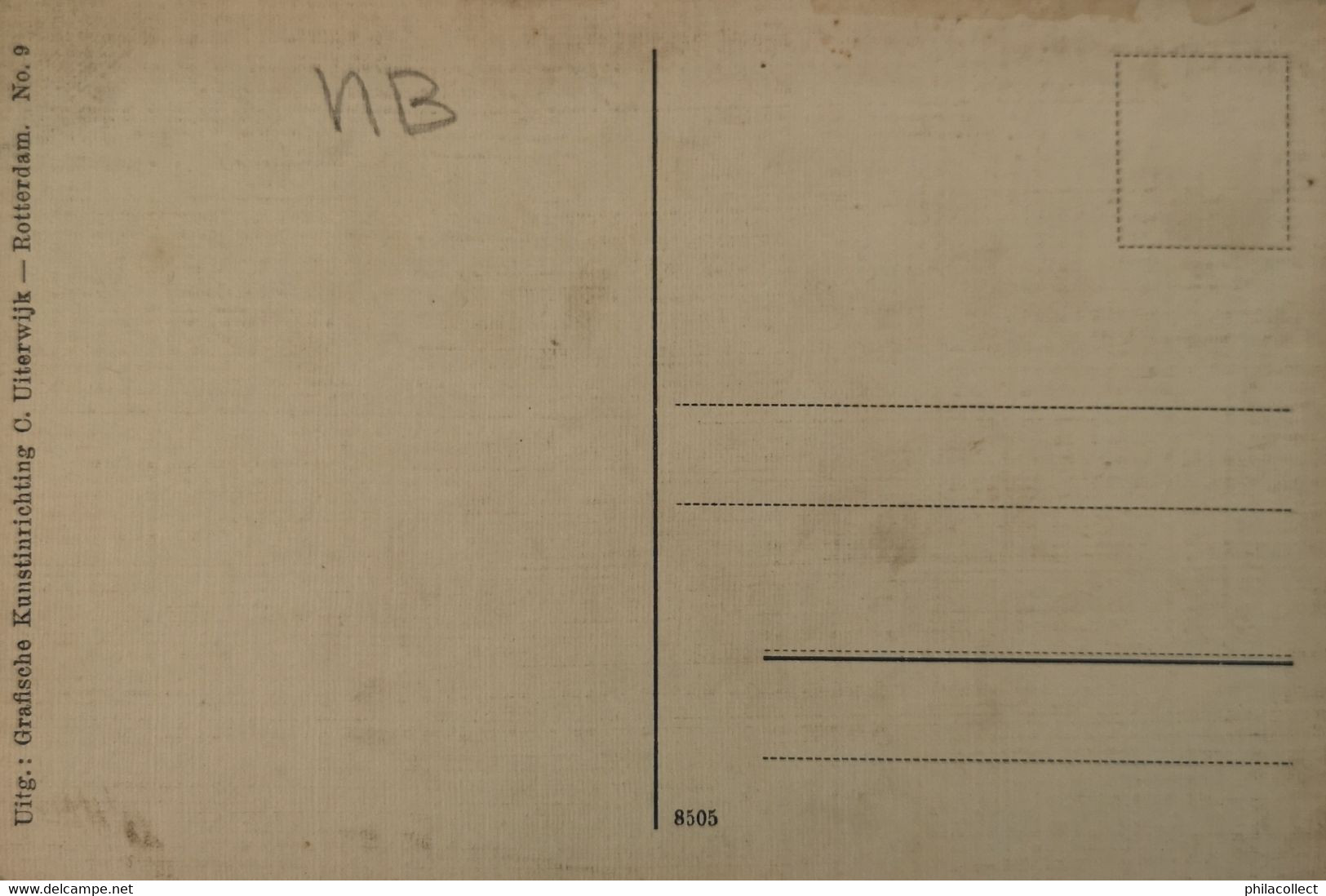 Uden (N-Br.) Vluchtoord Uden (Belgische Vluchtelingen WW1) No. 9 - Vrouwelijk Personeel Voor Een Eetzaal  19?? - Uden