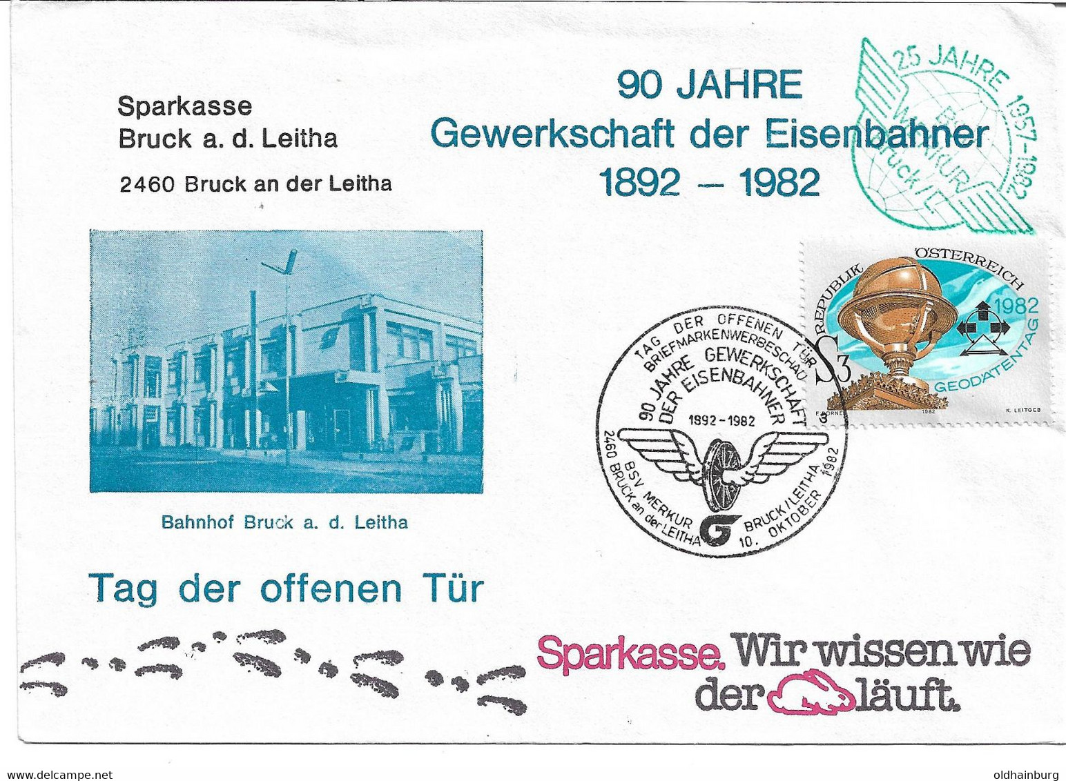 2130z: Österreich 1992, Sparkasse Bruck An Der Leitha, "Eisenbahn"- Gewerkschaft- Motiv - Bruck An Der Leitha