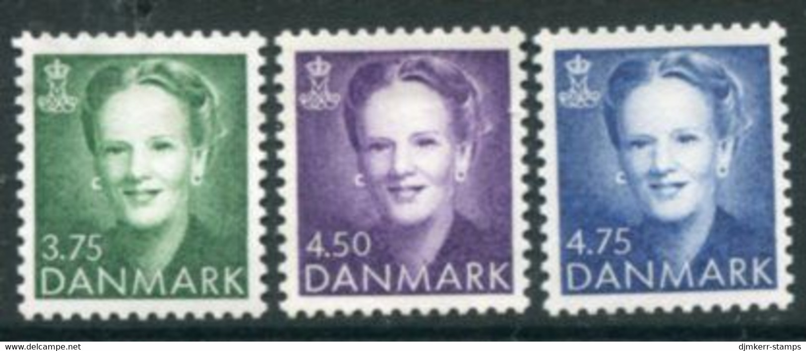 DENMARK 1991 Definitive: Queen Margarethe MNH / **.   Michel 993-95 - Nuevos