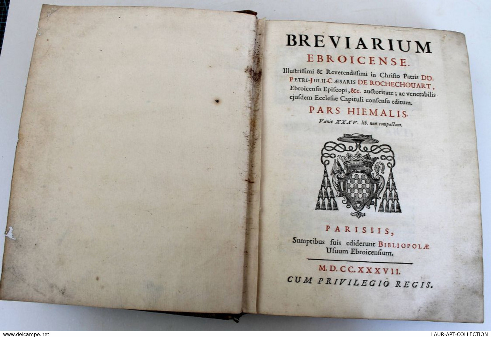 BREVIARUM EBROICENSE. PARS HIEMALIS 1737 - ROCHECHOUART - LIVRE RELIGIEUX MISSEL, ANCIEN DE COLLECTION  (3006.1) - Livres Anciens