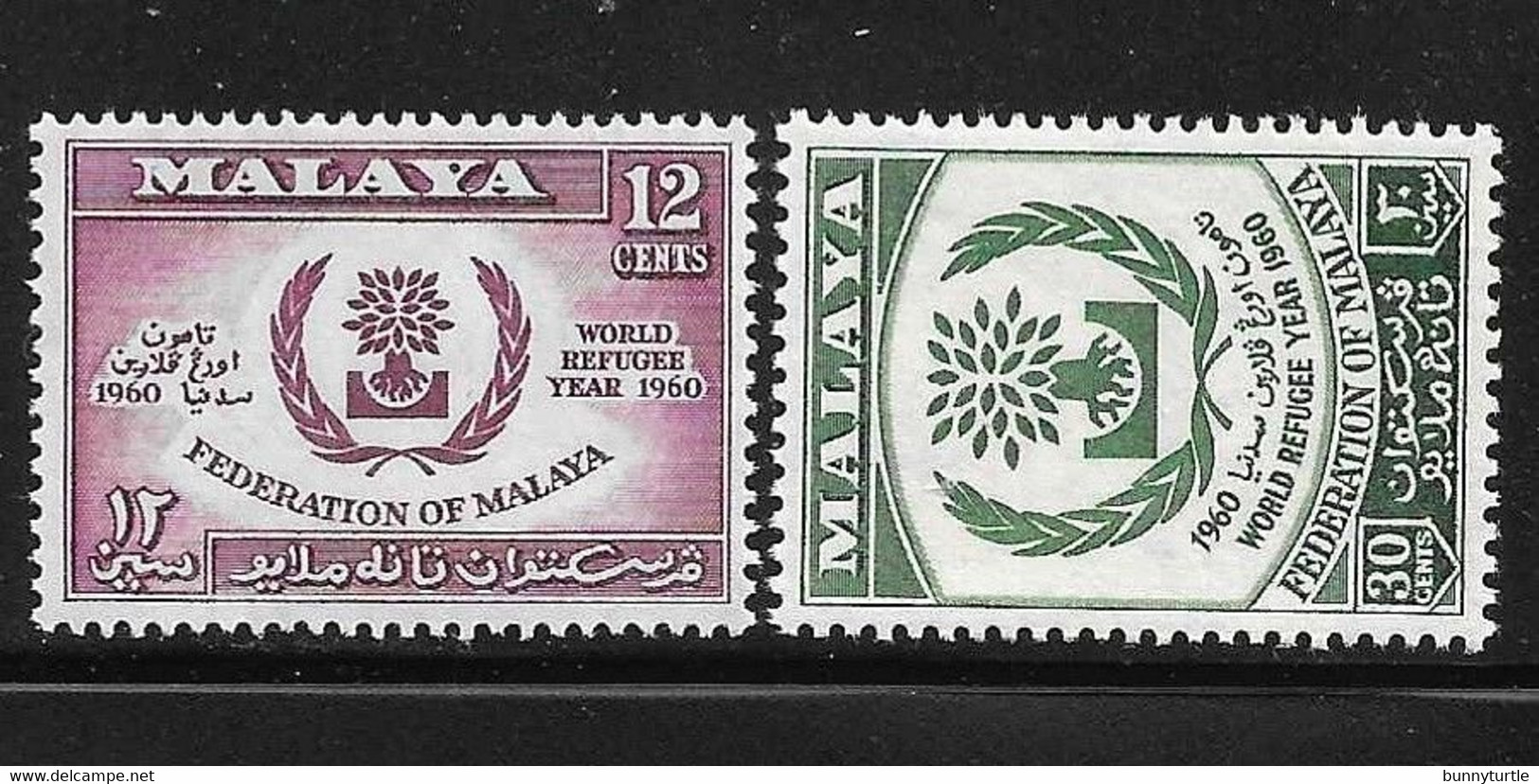 Federation Of Malaya 1960 World Refugee Year MNH - Fédération De Malaya