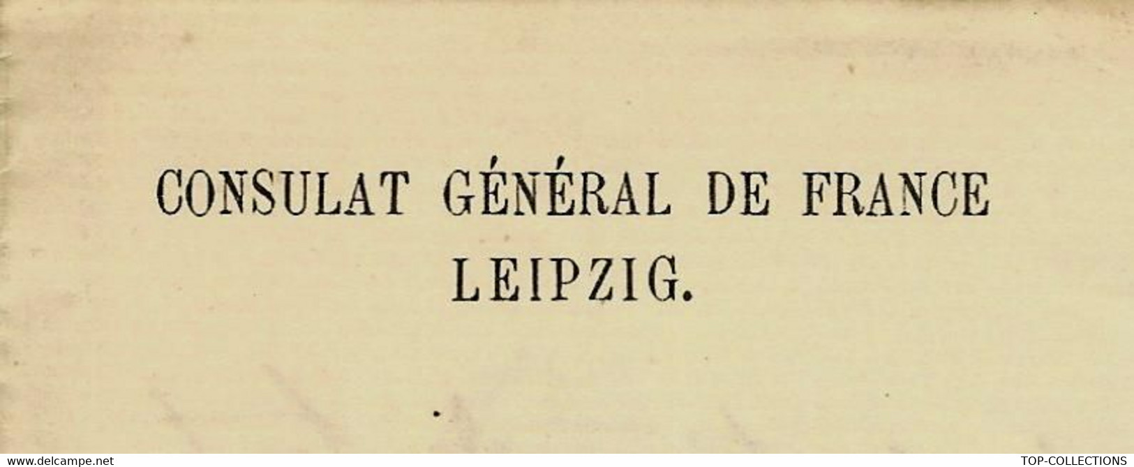 1896 DIPLOMATIE CONSUL GENERAL DE France à LEIPZIG ALLEMAGNE FRANÇAIS  DECEDE CORPS VERS France Sign.   A.JACQUOT - Historische Documenten