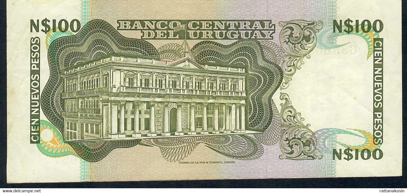 URUGUAY P62d 100 PESOS  1985 Serie E     XF - Uruguay