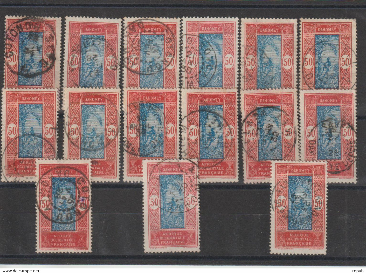 Dahomey 1925-26 Série Courante 74 Oblit Used En 15 Exemplaires Pour Oblitérations - Gebraucht