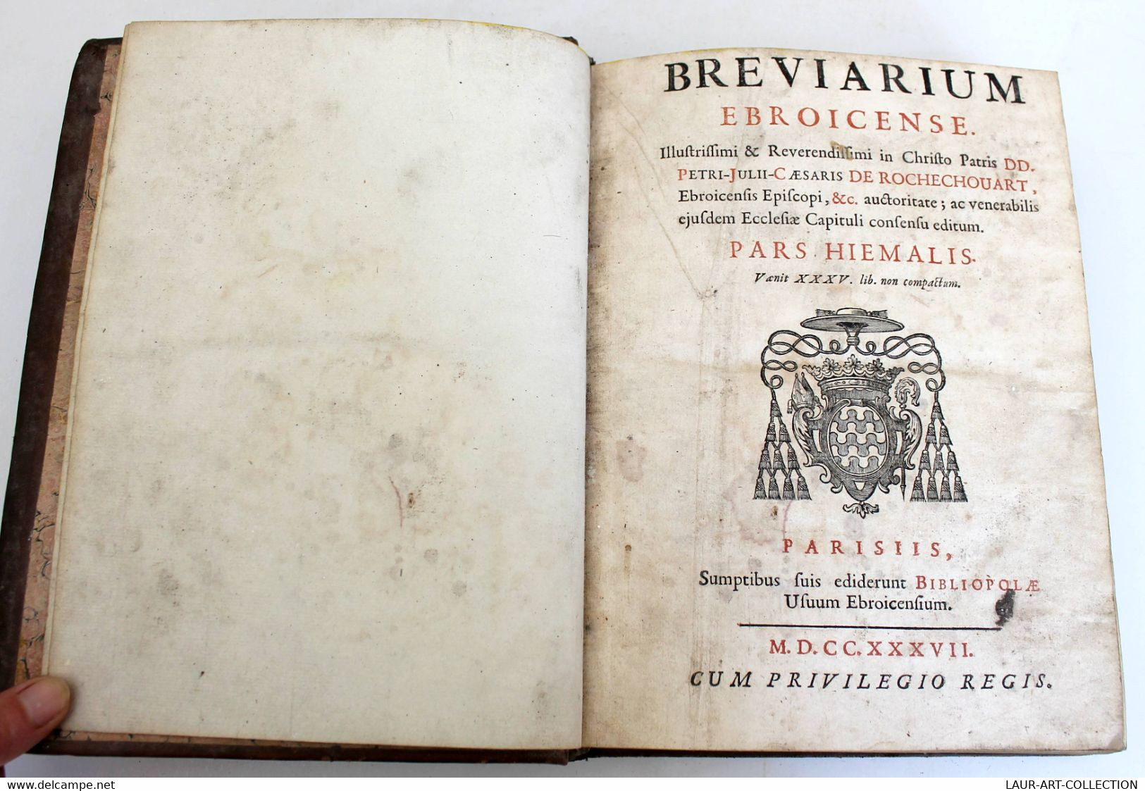 BREVIARUM EBROICENSE. PARS HIEMALIS 1737 - ROCHECHOUART - LIVRE RELIGIEUX MISSEL, ANCIEN DE COLLECTION  (3006.5) - Livres Anciens