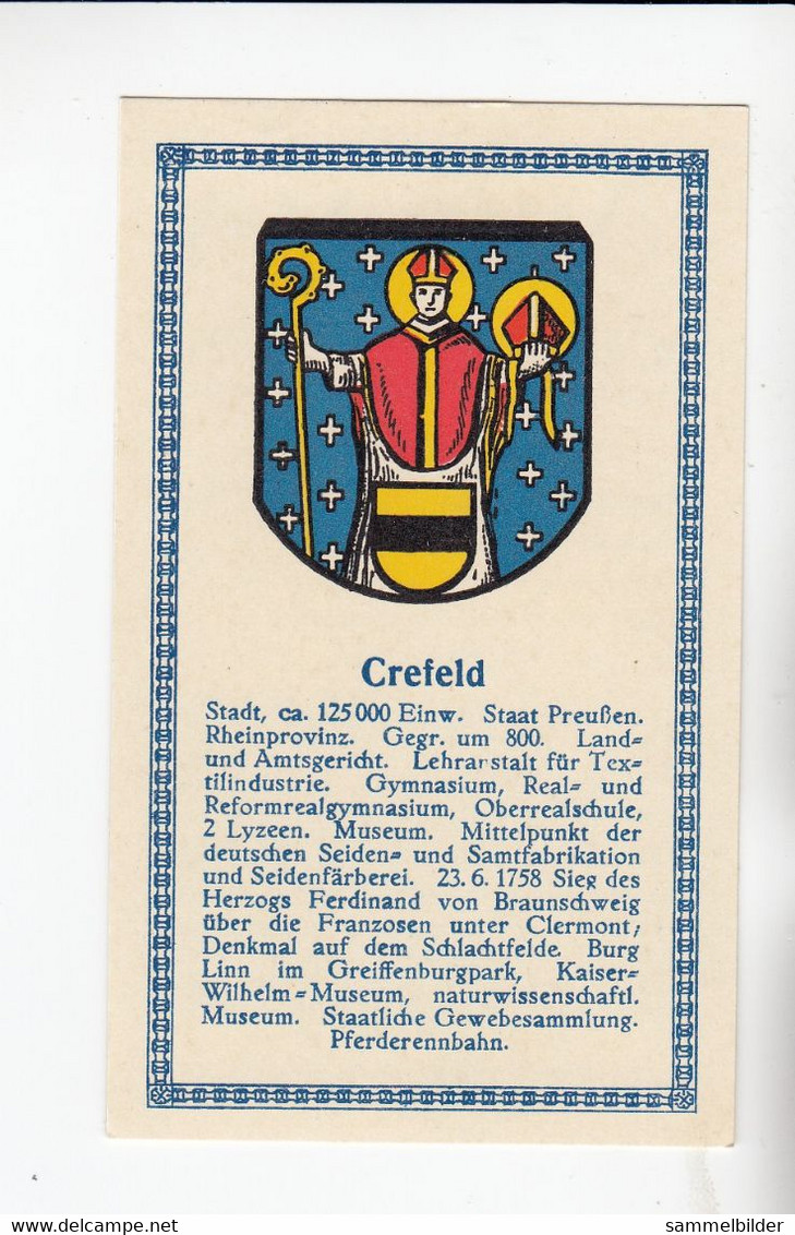 Abdulla Deutsche Städtewappen Crefeld  Von 1928 - Collections & Lots