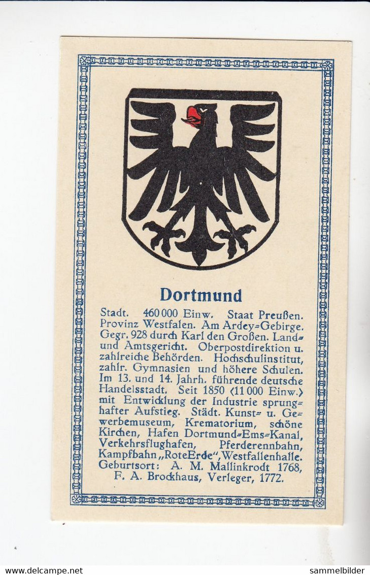 Abdulla Deutsche Städtewappen Dortmund  Von 1928 - Collezioni E Lotti