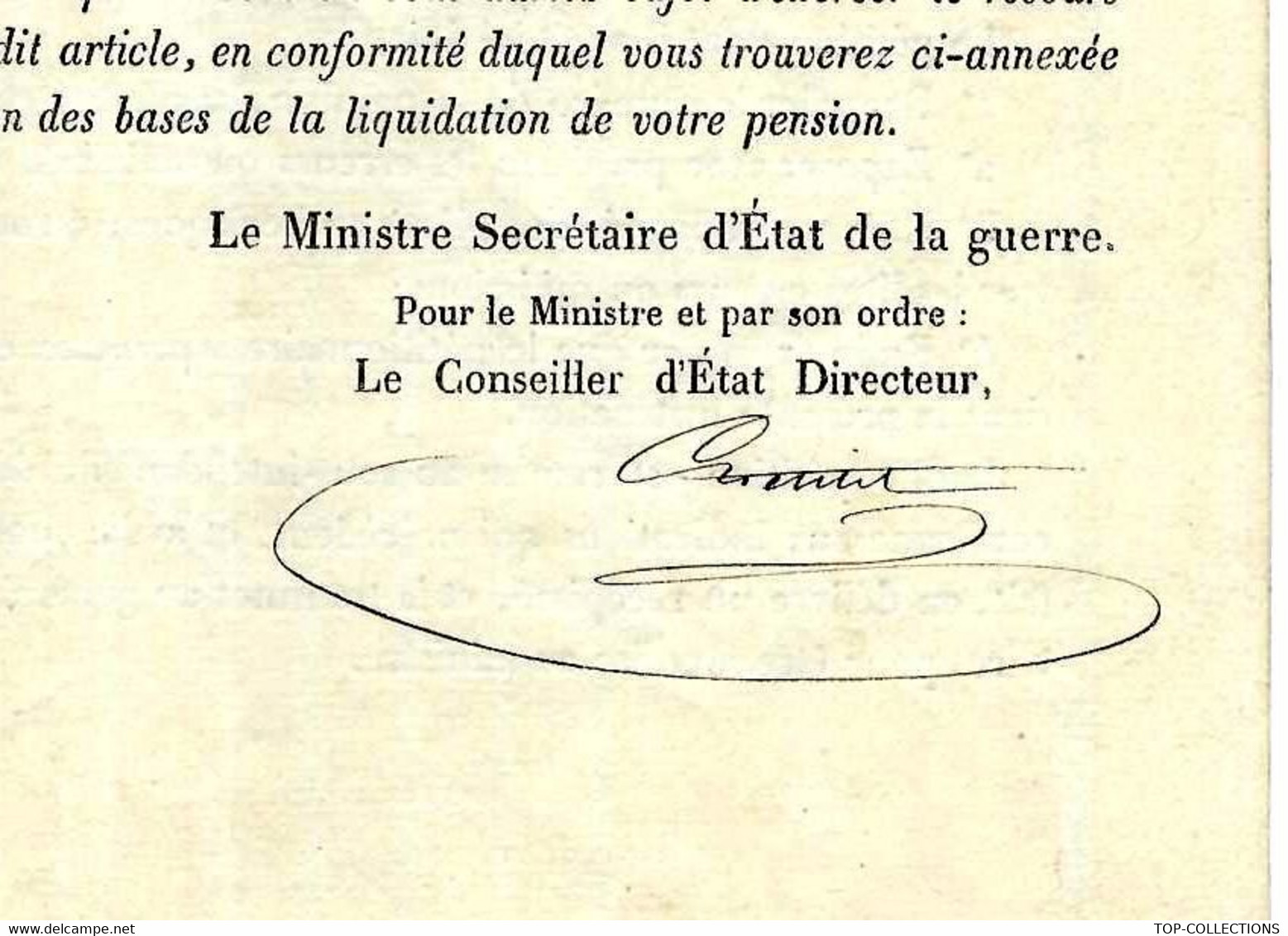 1856 MINISTERE DE LA GUERRE FIXATION PENSION Brigadier Plassat St Benoit Du Sault (Indre) 3 Signatures VOIR SCANS - Historische Documenten