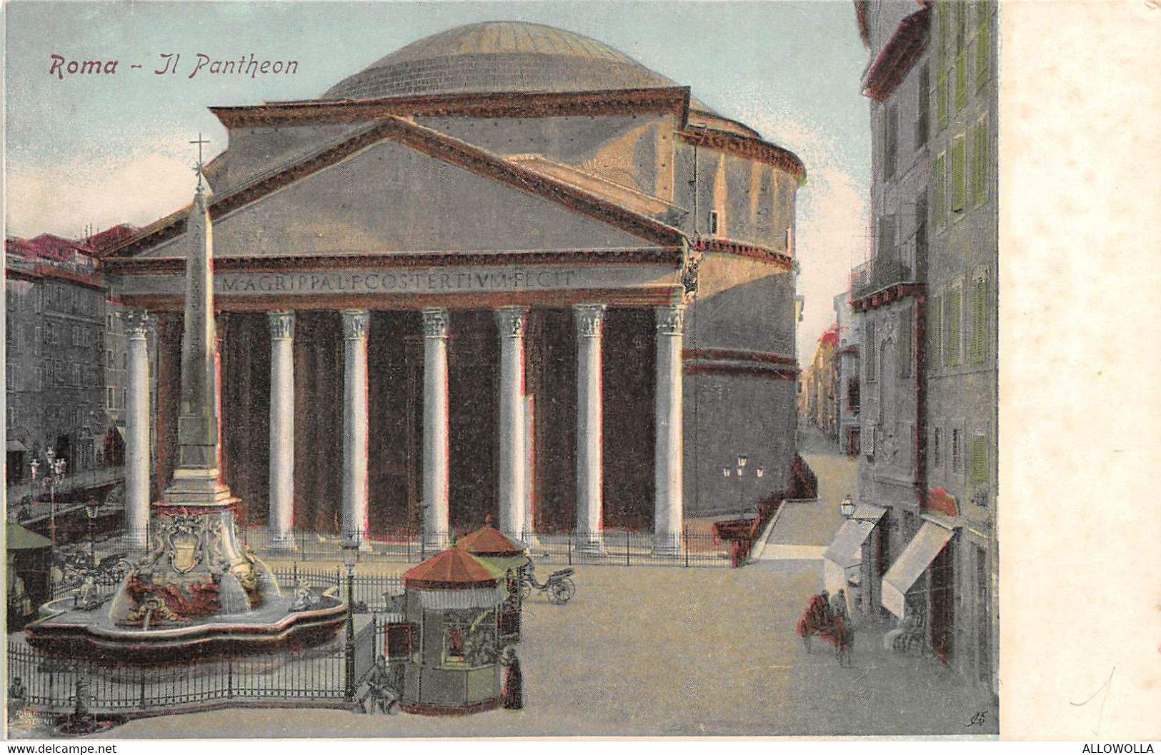 17355 " ROMA-IL PANTHEON "  ANIMATA-VERA FOTO-CART. POST. NON SPED. - Panthéon