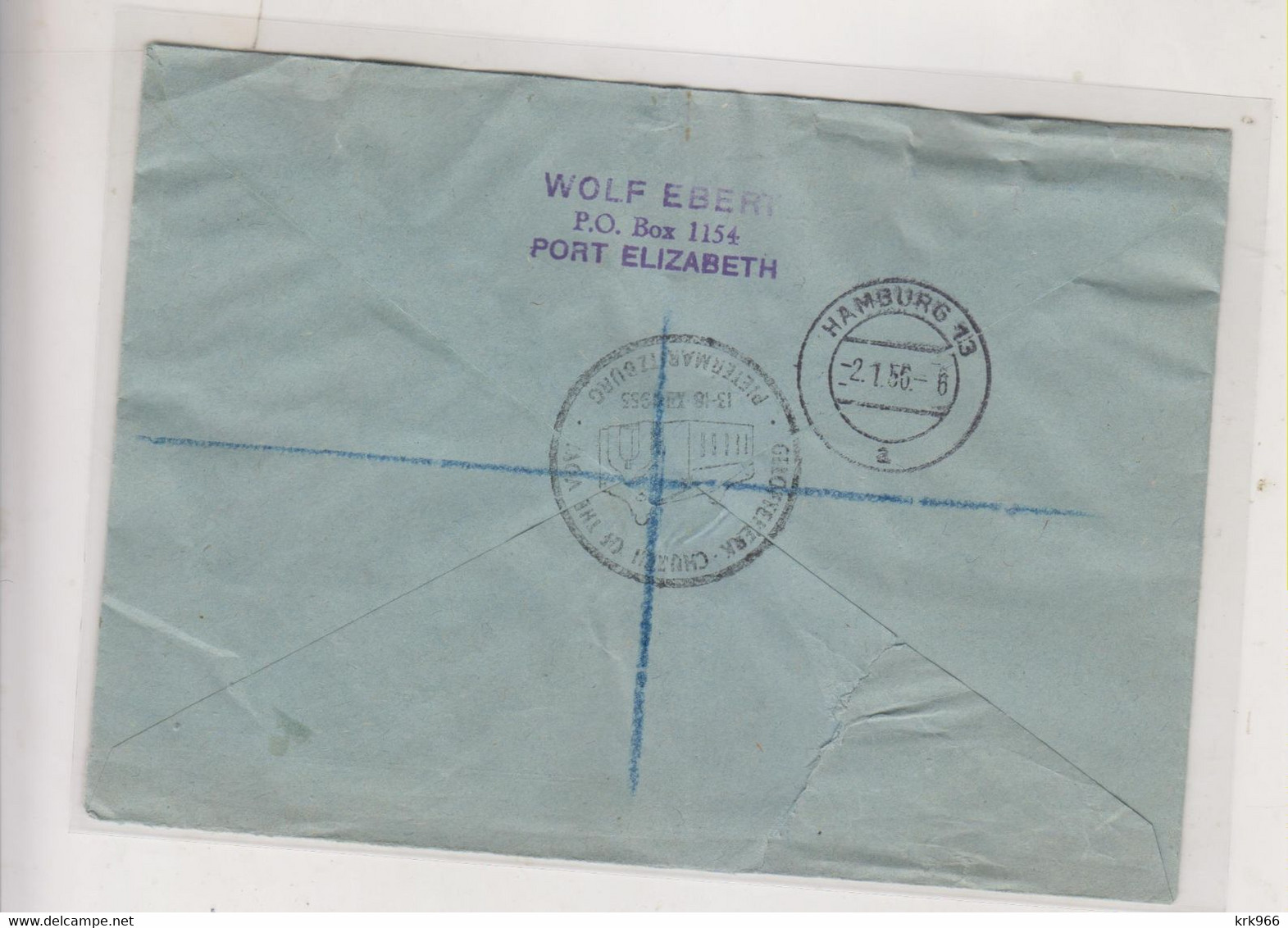 SOUTH AFRICA 1955 Pietermaritzburg Nice Registered Airmail Cover To Germany - Poste Aérienne