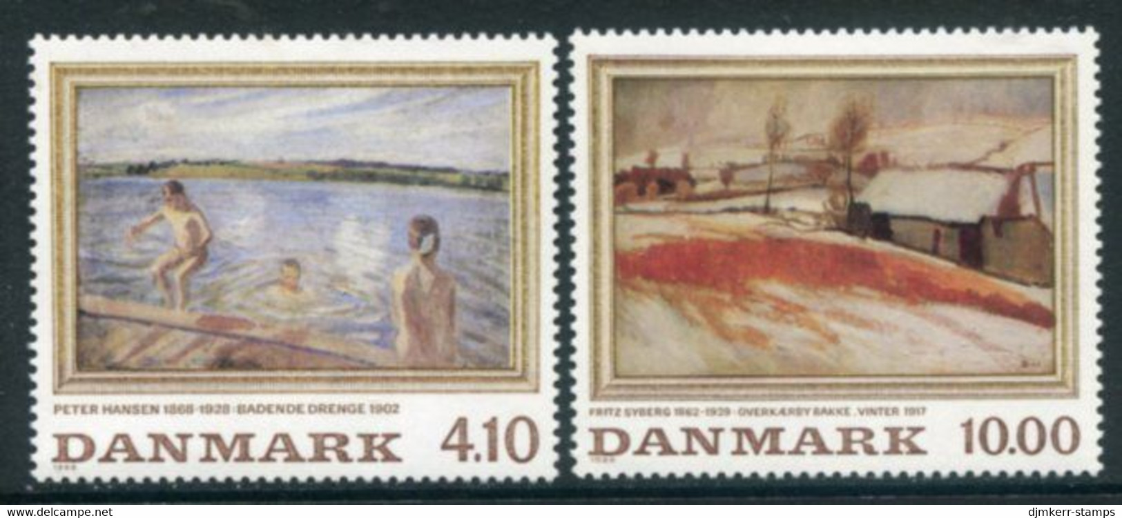 DENMARK 1988 Paintings MNH / **..   Michel 932-33 - Ungebraucht