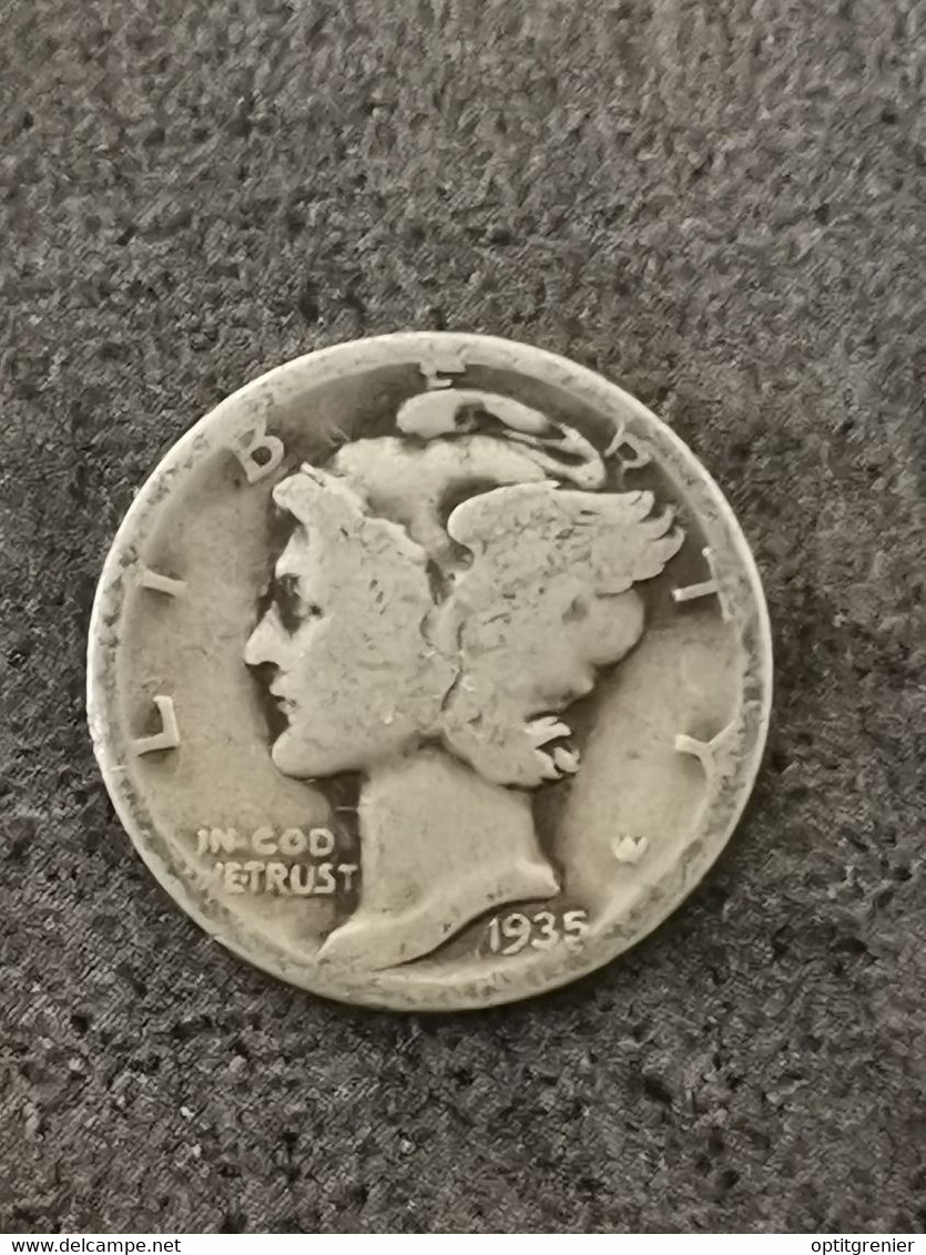 10 CENTS / 1 MERCURY DIME ARGENT 1935 USA / SILVER - 1916-1945: Mercury (kwik)