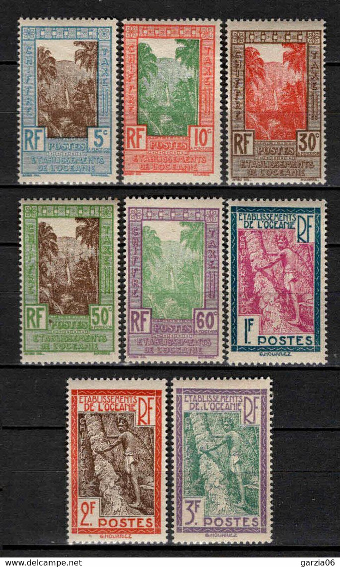 Océanie -1929 - Timbres Taxe 10 à 17 - Neuf ** - MNH - Timbres-taxe