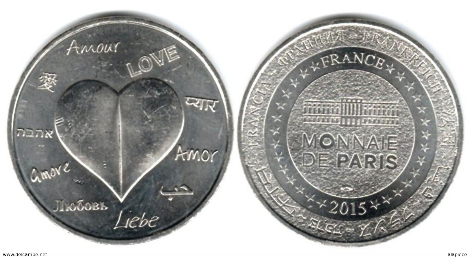France - Monnaie De Paris - 2015 - Amour (Version Argentée) - 2015