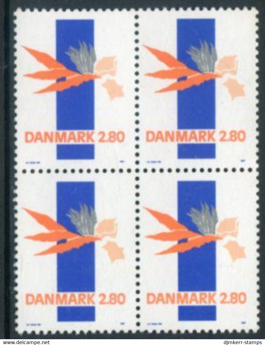 DENMARK 1987 Contemporary Art Block Of 4 MNH / **.   Michel 889 - Unused Stamps