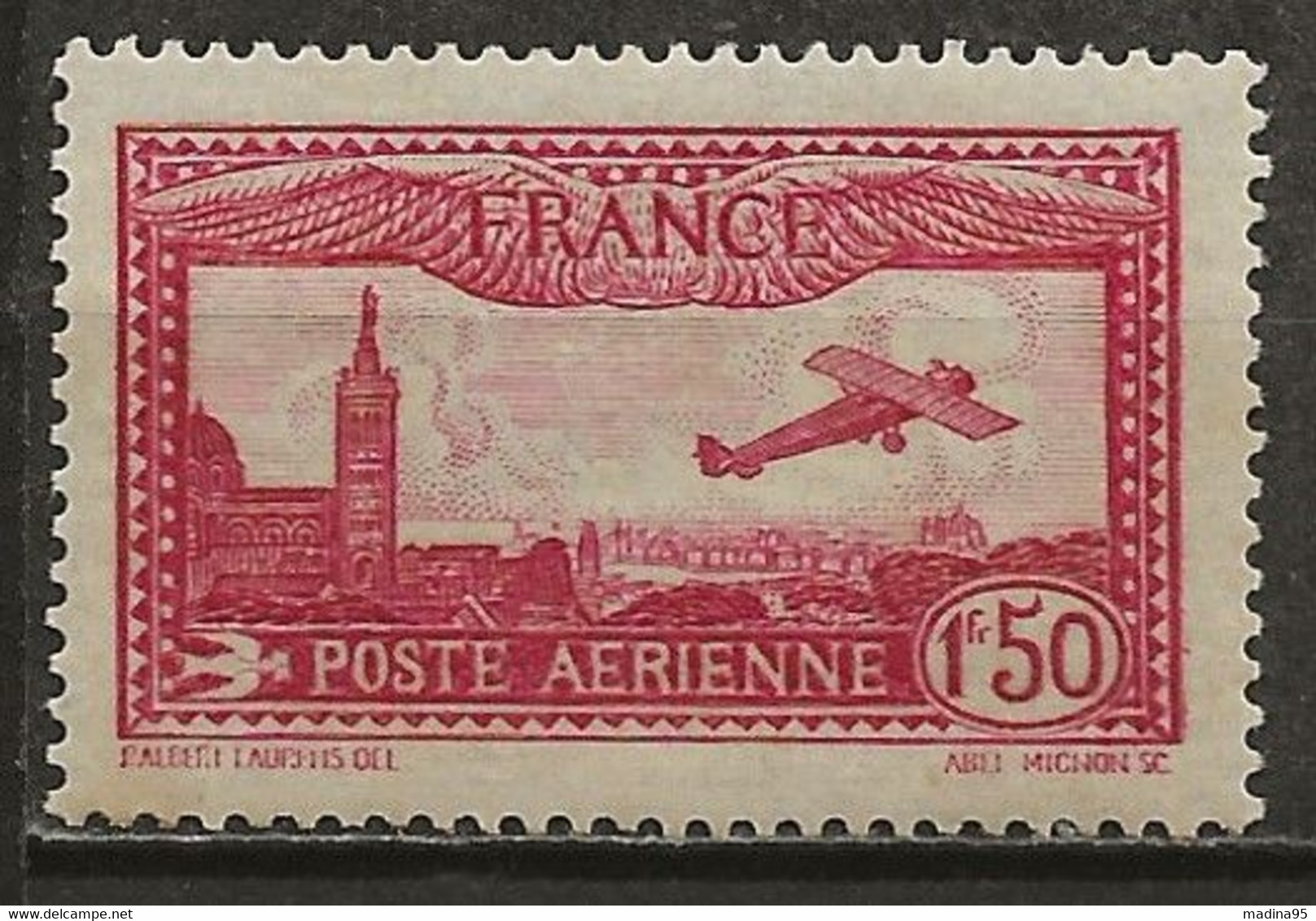 FRANCE: *, PA N° YT 5, Ch., TB - 1927-1959 Ungebraucht