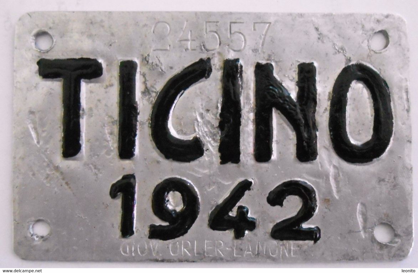 Velonummer Tessin Ticino TI 42 - Plaques D'immatriculation