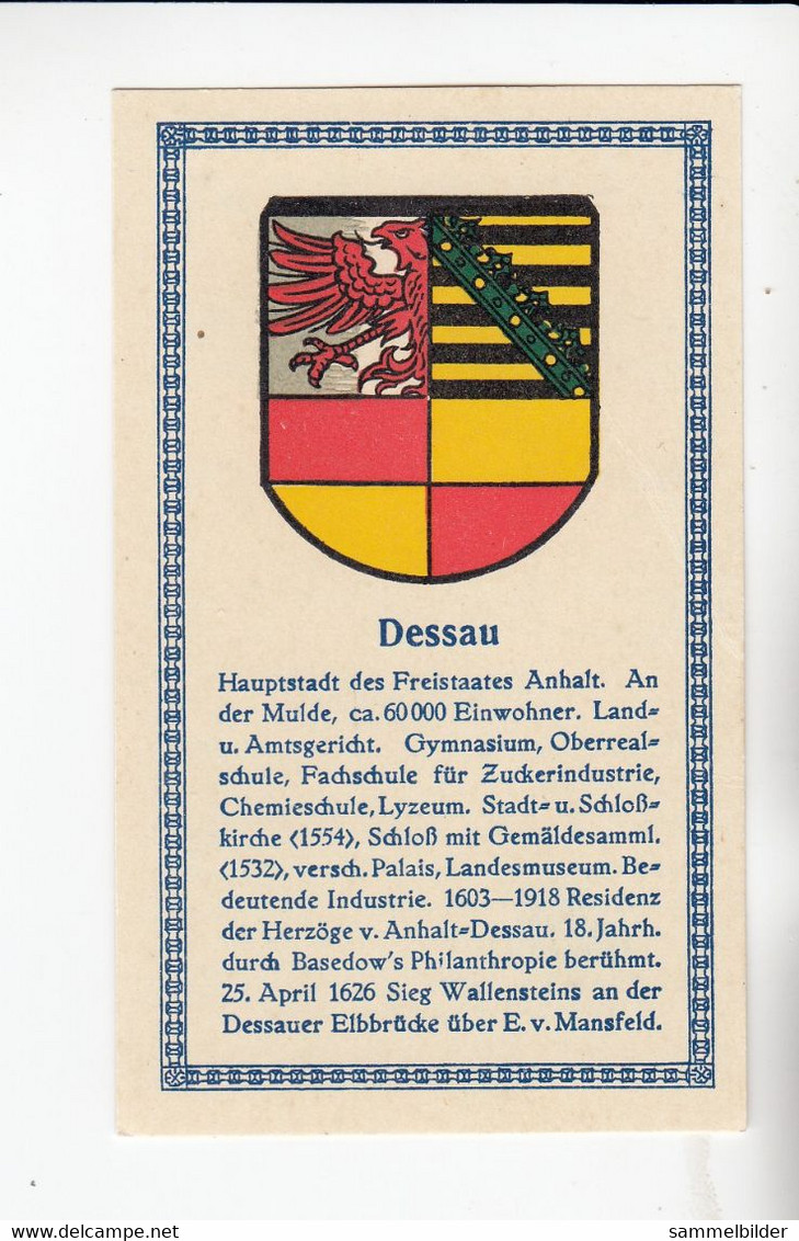 Abdulla Deutsche Städtewappen Dessau     Von 1928 - Collezioni E Lotti