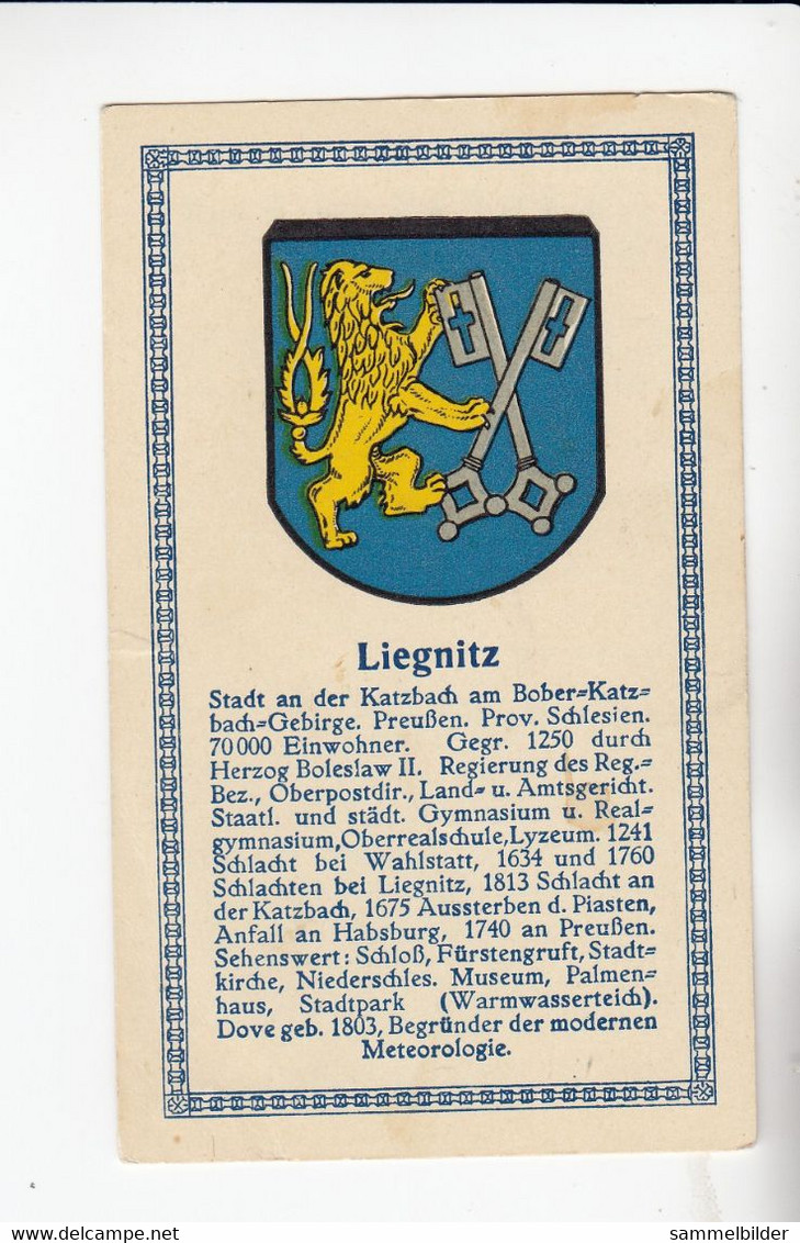 Abdulla Deutsche Städtewappen Liegnitz       Von 1928 - Colecciones Y Lotes