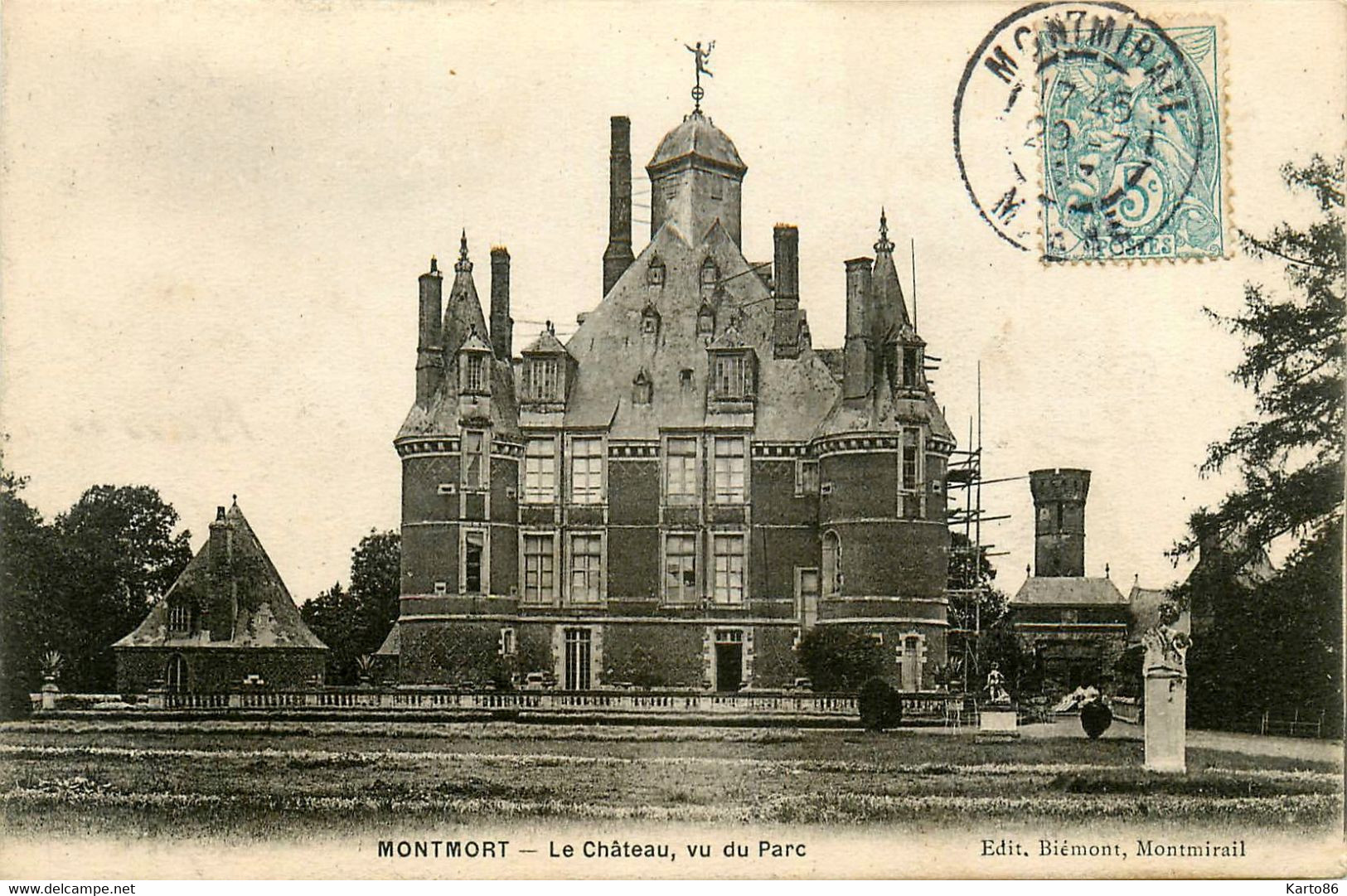 Montmort * 1907 * Le Château Du Village , Vu Du Parc - Montmort Lucy