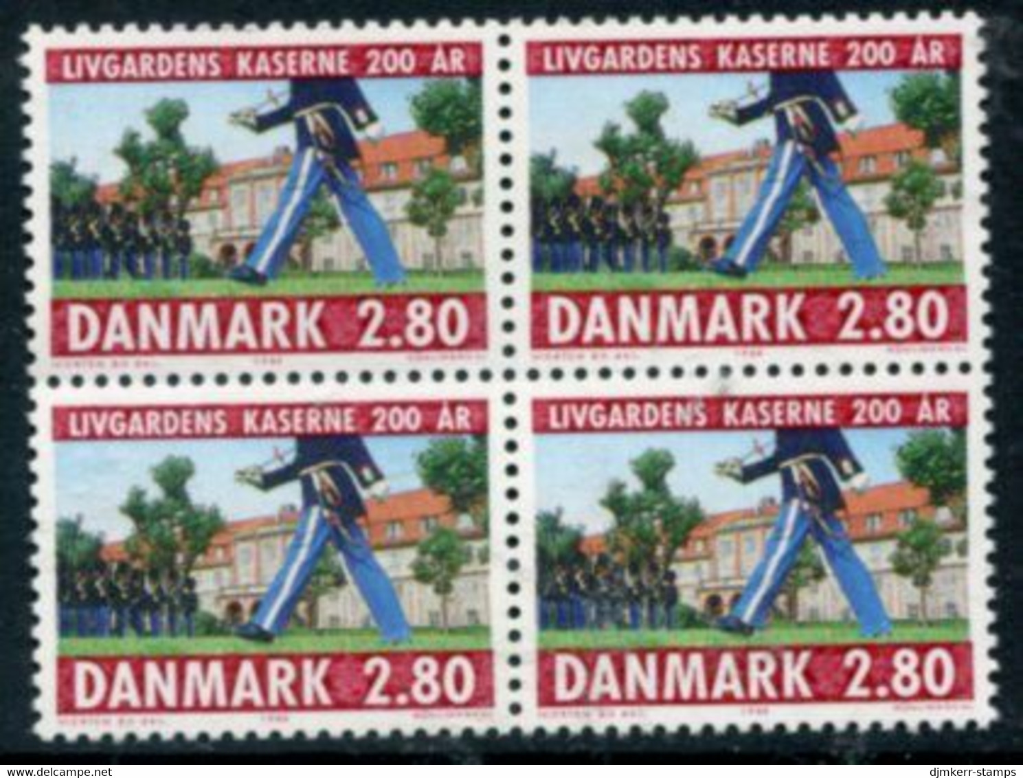 DENMARK 1986 Bicentenary Of Lifeguard Barracks Block Of 4 MNH / **.   Michel 864 - Unused Stamps