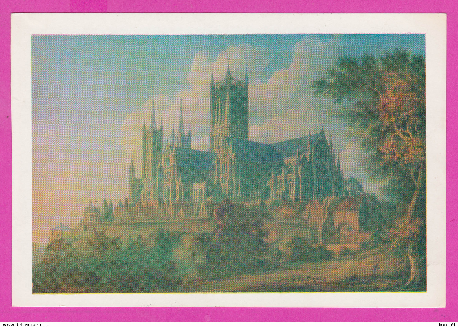 276960 / British Painter Art Joseph Baker - Lincoln Cathedral England 1880 , PC Publ. Series 26 - Lincoln