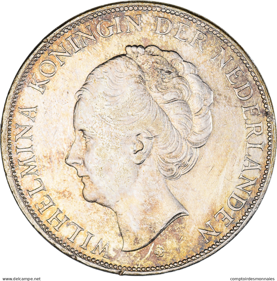Monnaie, Pays-Bas, Wilhelmina I, 2-1/2 Gulden, 1931, TTB, Argent, KM:165 - 2 1/2 Florín Holandés (Gulden)