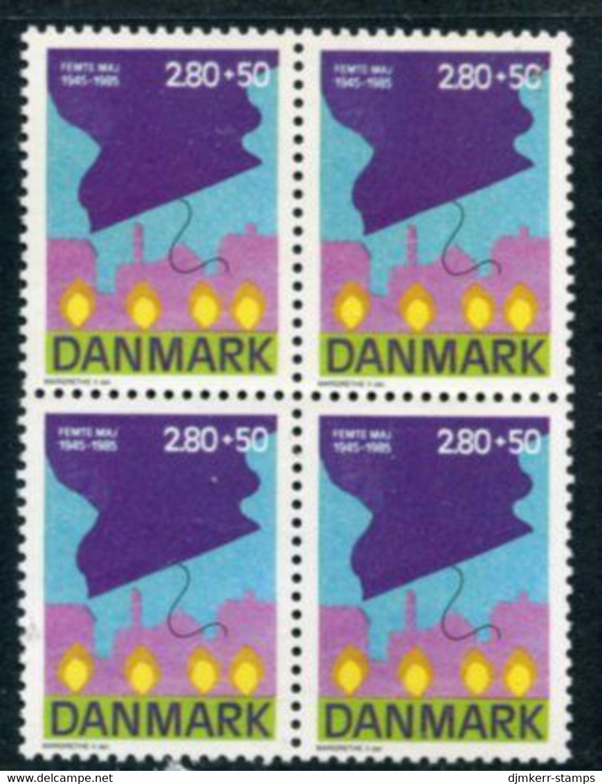 DENMARK 1985 Liberation Anniversary Block Of 4 MNH / **.   Michel 837 - Neufs