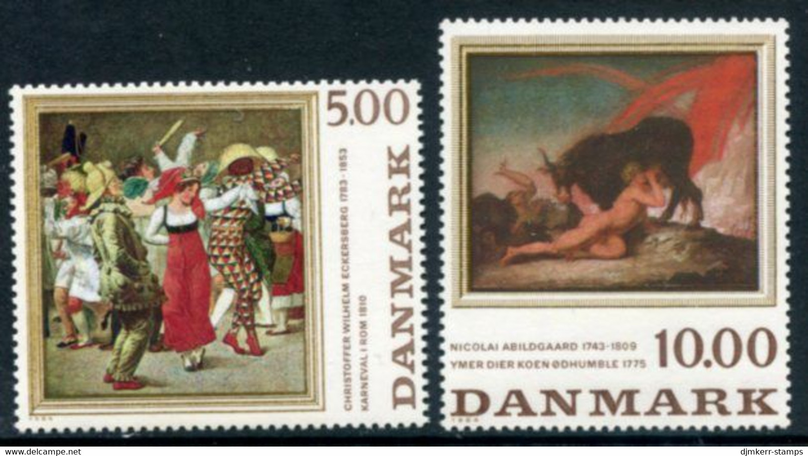 DENMARK 1984 Paintings MNH / **.   Michel 819-20 - Unused Stamps