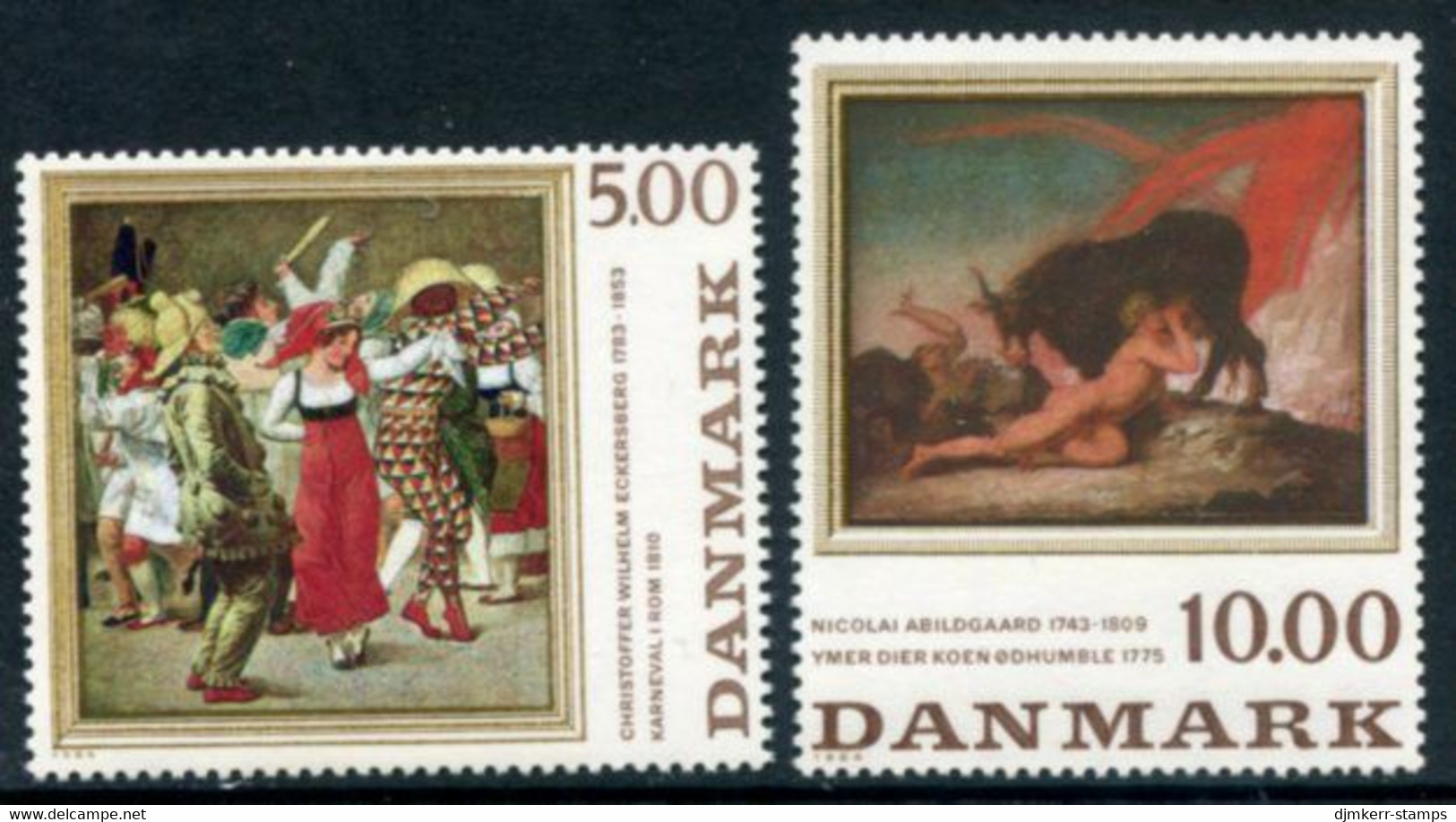 DENMARK 1984 Paintings MNH / **.   Michel 819-20 - Nuovi