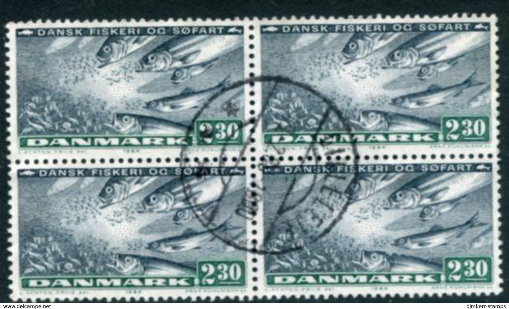 DENMARK 1984 Shipping And Fishing 2.30 Kr. Block Of 4 Used.   Michel 812 - Gebruikt