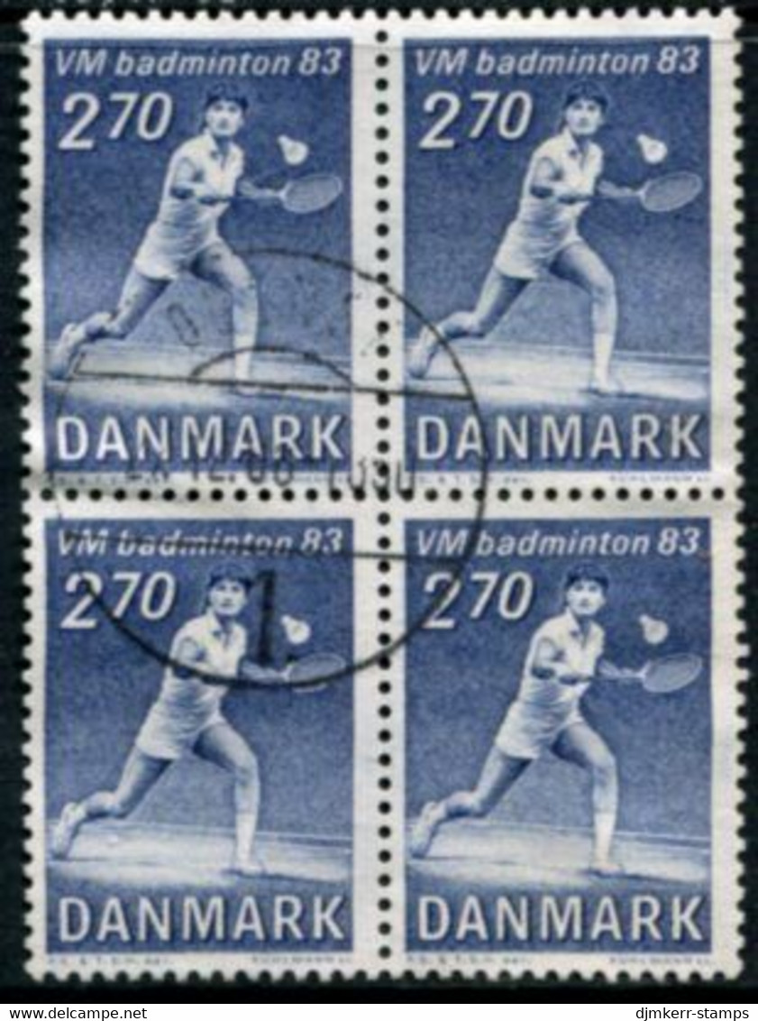 DENMARK 1983 Badminton Block Of 4 Used.   Michel 770 - Gebruikt