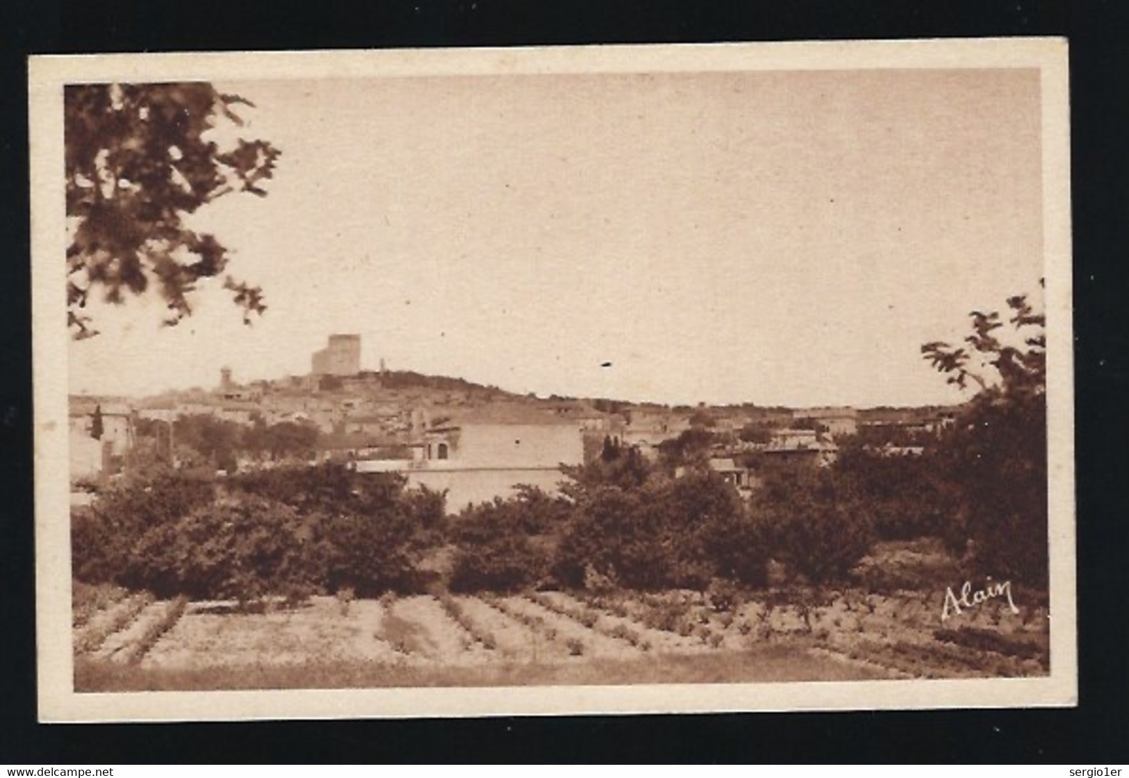 CPA   Vaucluse  84  :  Chateauneuf Du Pape   Vue Générale Côté Est - Chateauneuf Du Pape