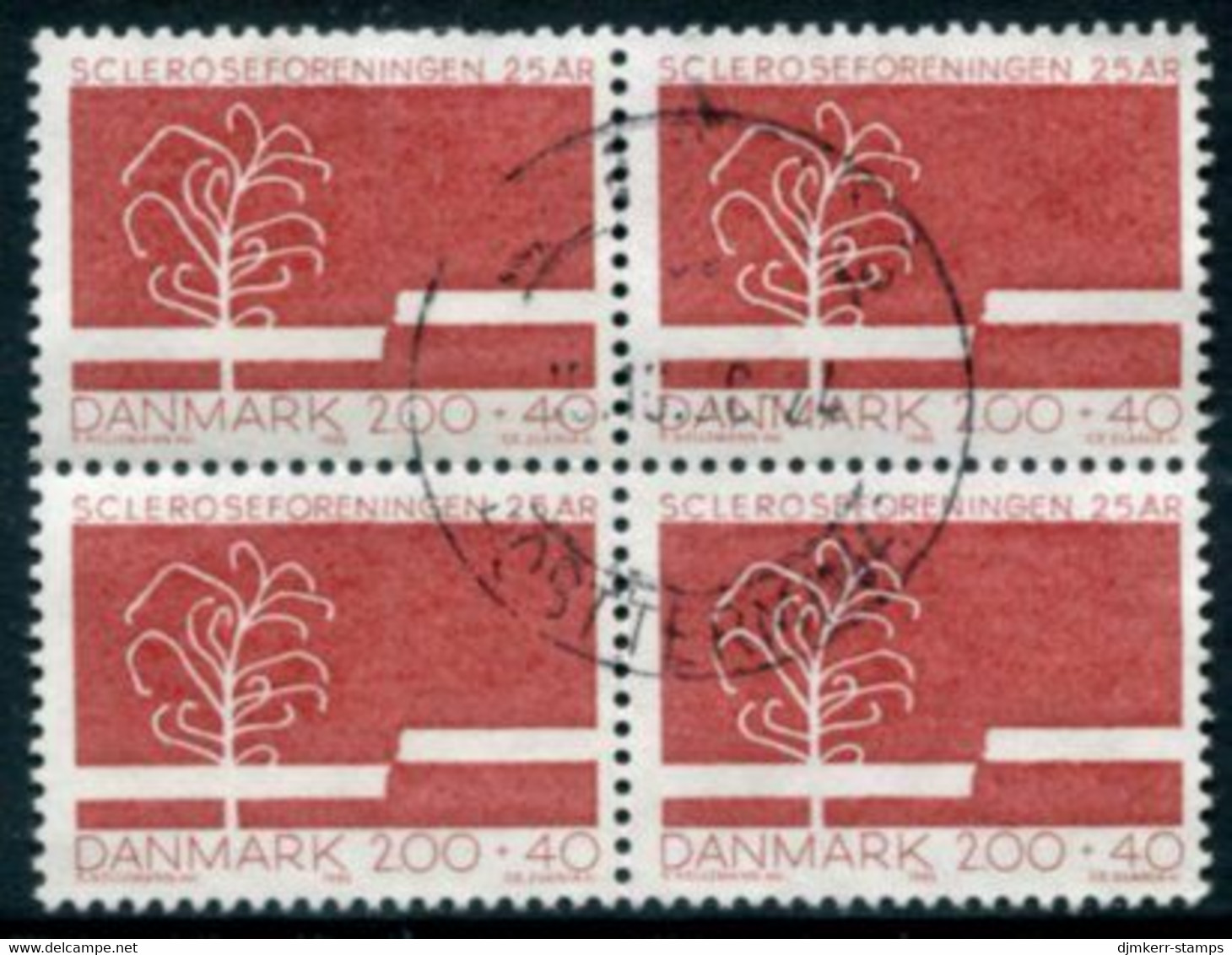 DENMARK 1982 Multiple Sclerosis Charity Block Of 4 Used   Michel 751 - Used Stamps