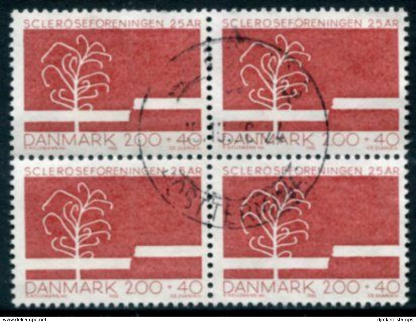 DENMARK 1982 Multiple Sclerosis Charity Block Of 4 Used   Michel 751 - Oblitérés