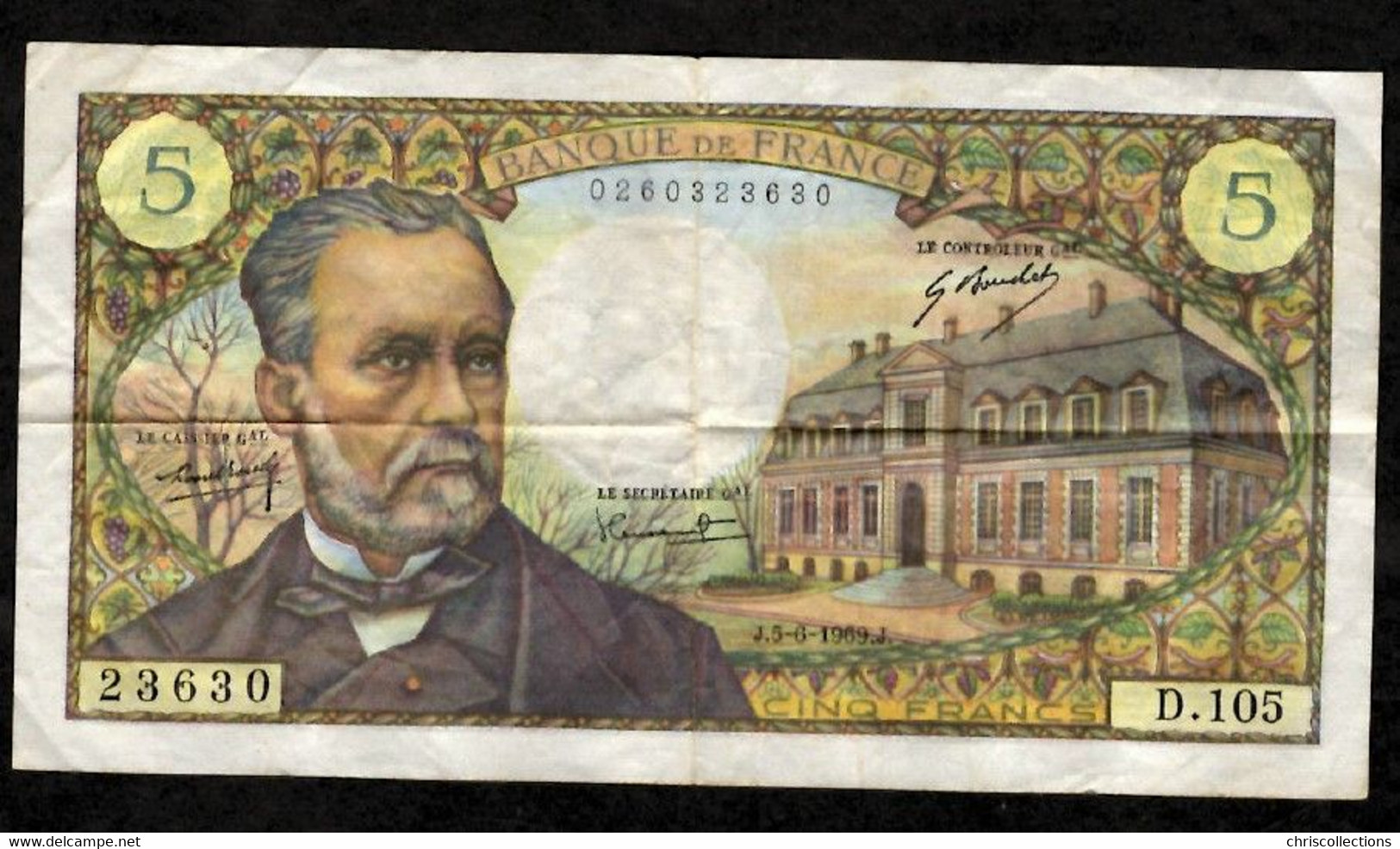 FRANCE - 5 Francs Pasteur - 5.6.1969 - F61/10 - TB+ - N°23630 - 5 F 1966-1970 ''Pasteur''