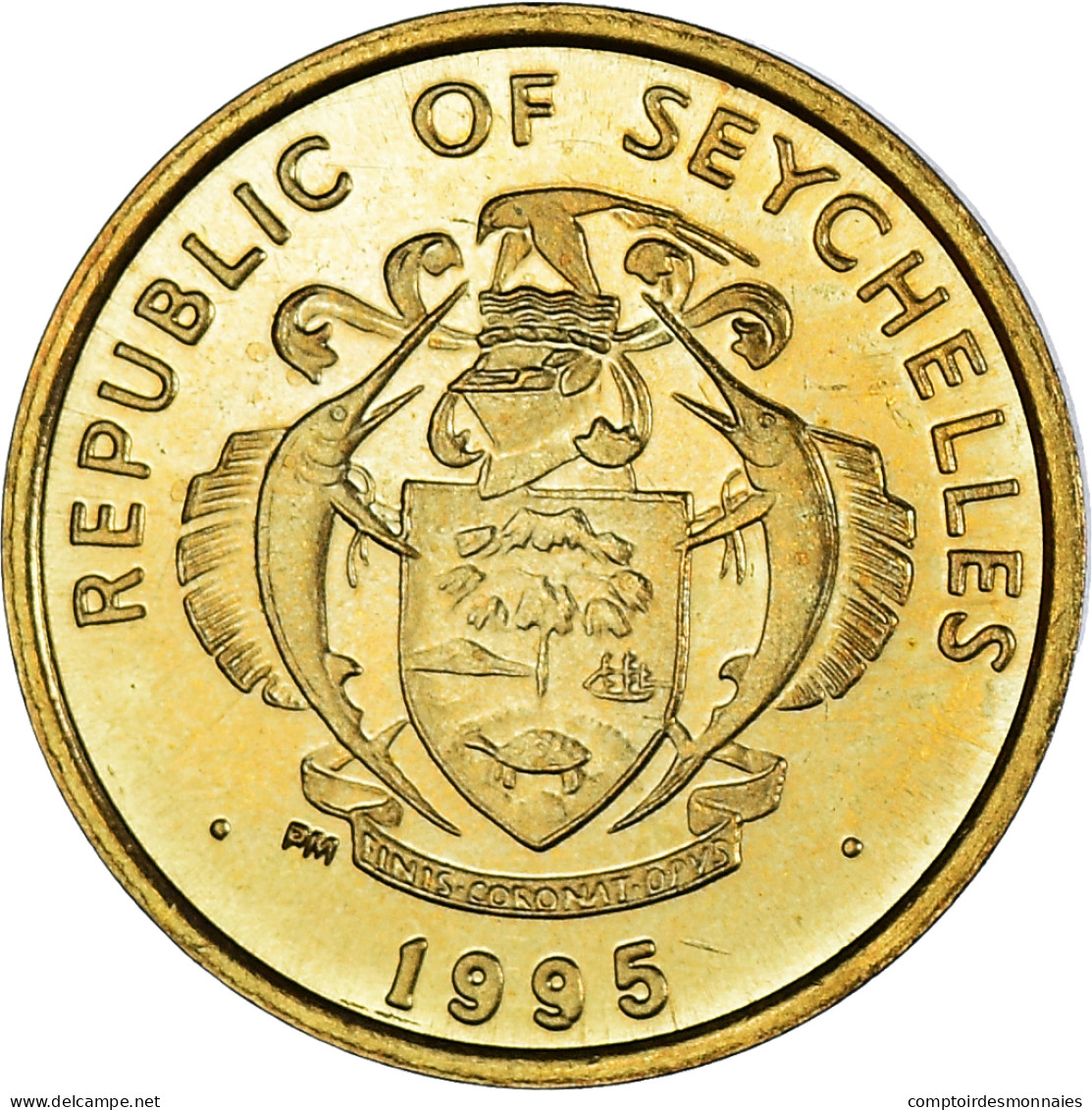 Monnaie, Seychelles, 5 Cents, 1995, British Royal Mint, SUP+, Laiton, KM:47.2 - Seychelles