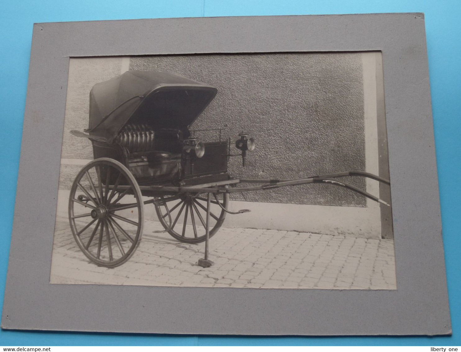 CABRIOLET +/- 1930 ( Koets / Rijtuig - Carriage / Chariot ) Photo LEROY ( Formaat 28 X 21,5 Cm.) ! - Objetos