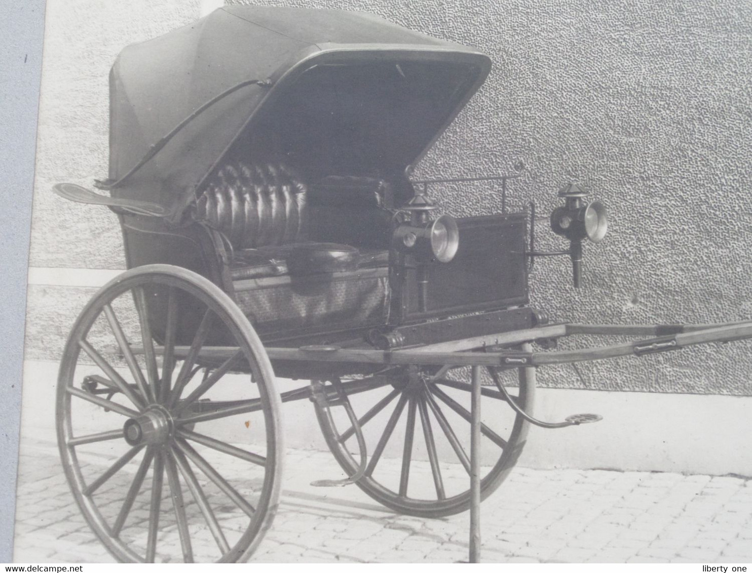 CABRIOLET +/- 1930 ( Koets / Rijtuig - Carriage / Chariot ) Photo LEROY ( Formaat 28 X 21,5 Cm.) ! - Objetos