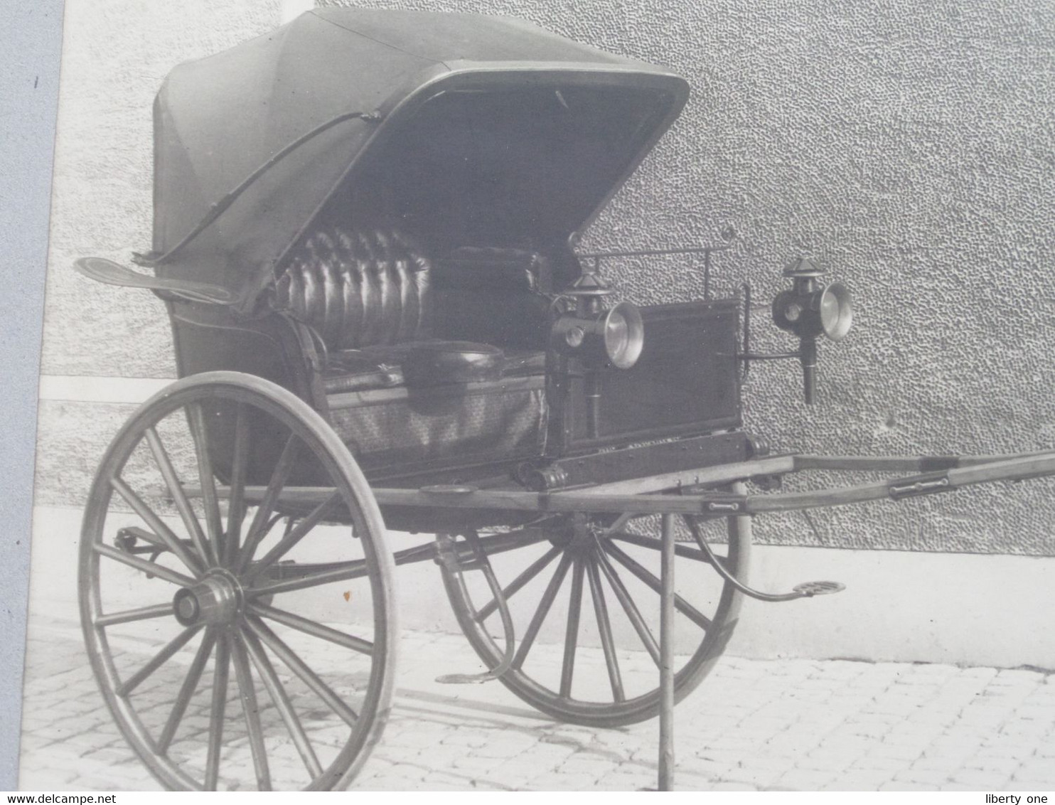 CABRIOLET +/- 1930 ( Koets / Rijtuig - Carriage / Chariot ) Photo LEROY ( Formaat 28 X 21,5 Cm.) ! - Objets