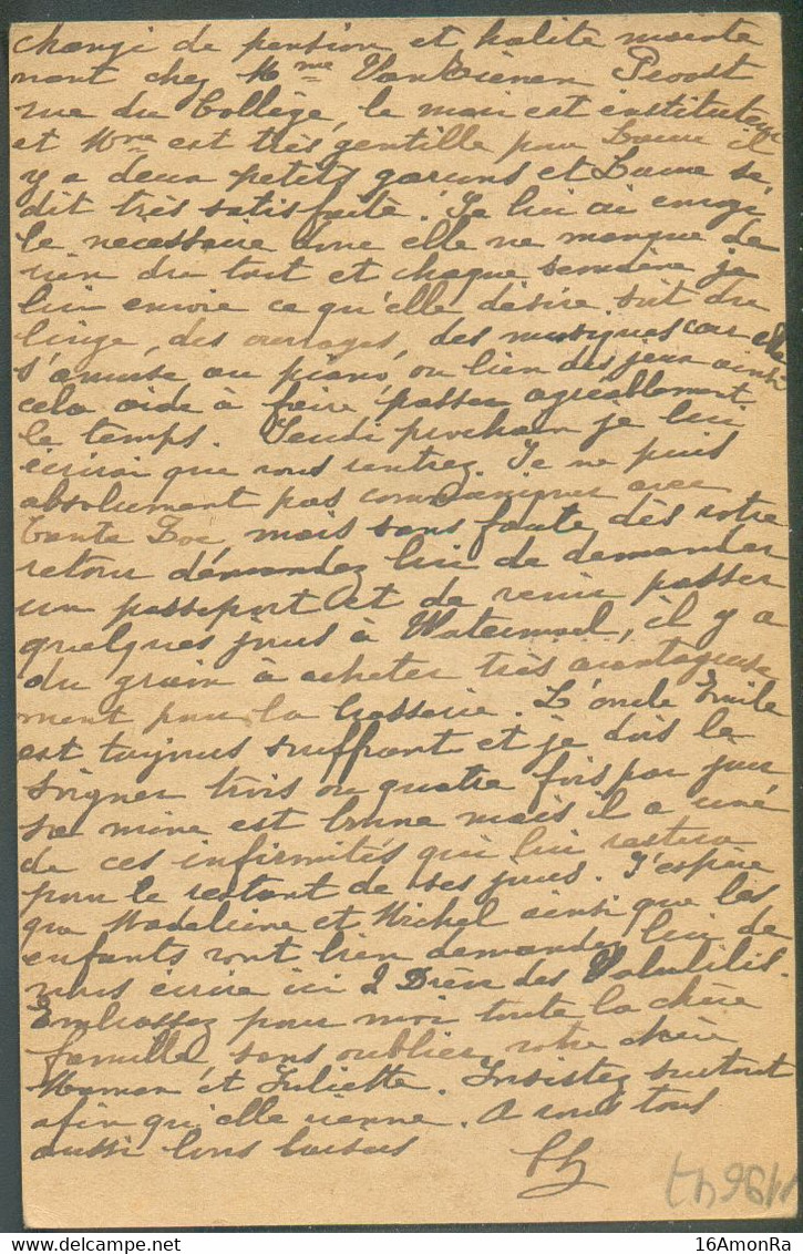 INTERNE BELGE AUX PAYS-BAS - E.P. Carte 5 Centimes S/5pfg + Tp 5 Centimes S/5pfg Obl. Méc. De BRUXELLES 16)VII-1915 Vers - Prisioneros