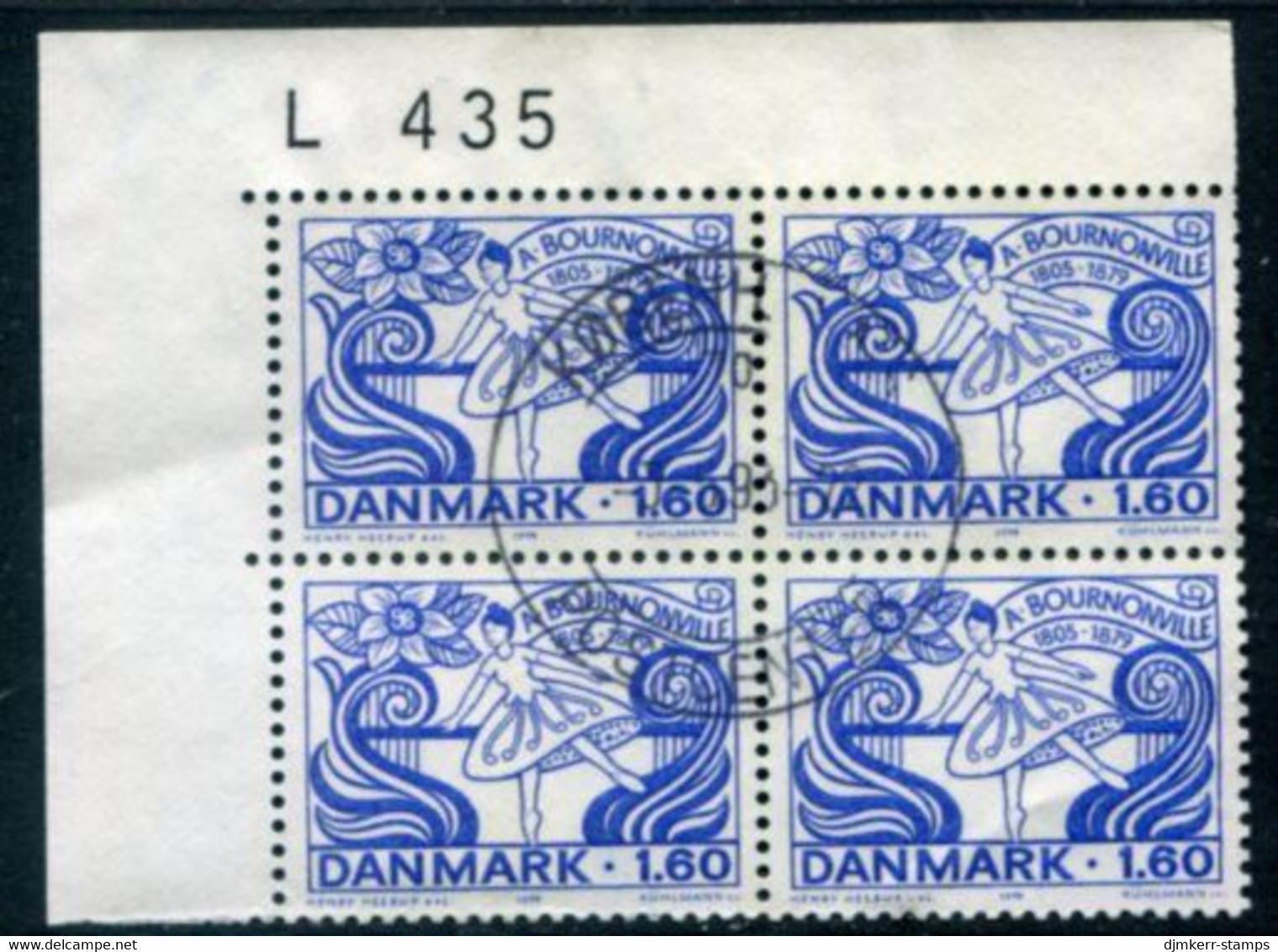 DENMARK 1979 Bournonville Death Centenary Block Of 4 Used   Michel 696 - Used Stamps