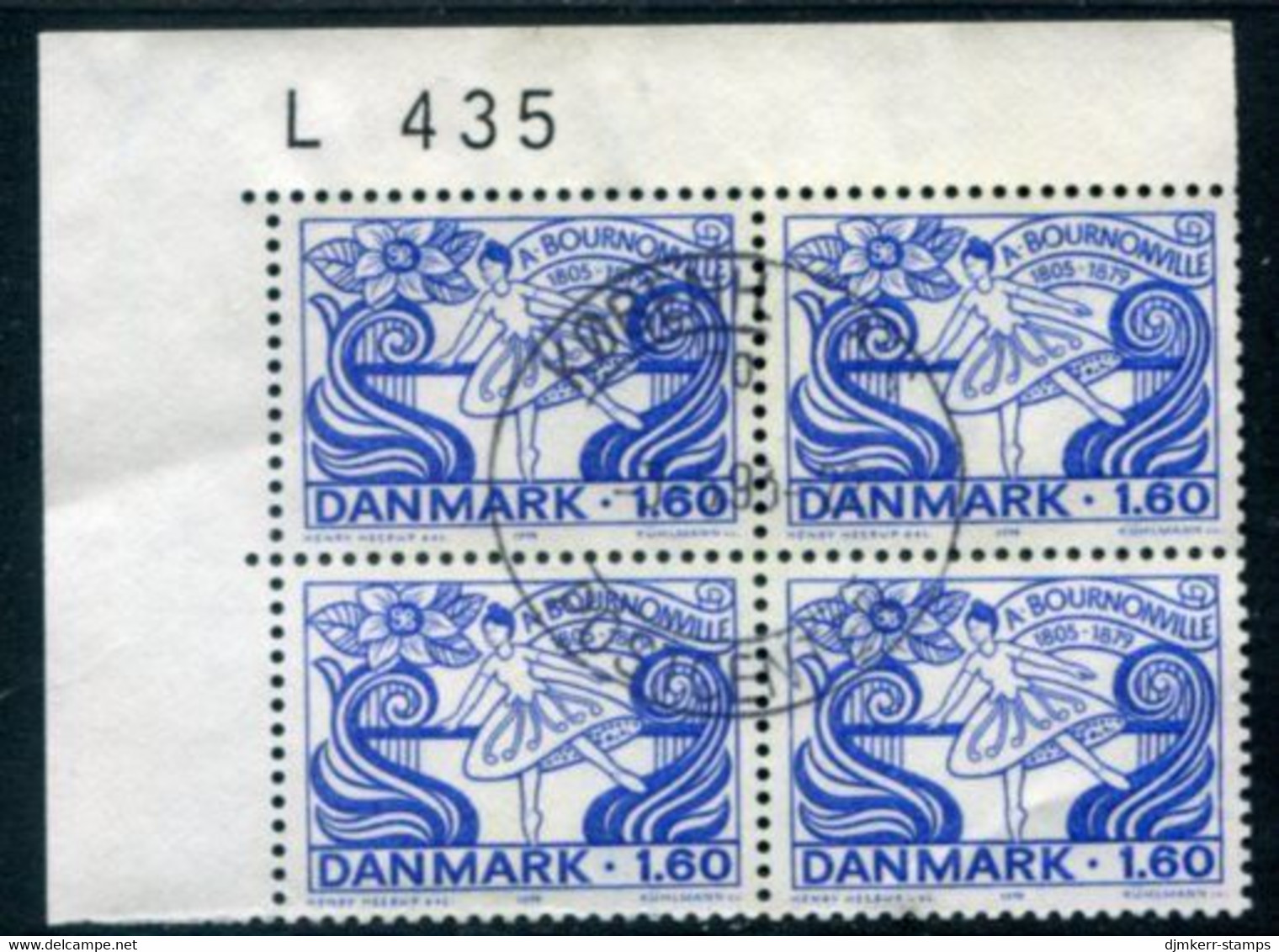 DENMARK 1979 Bournonville Death Centenary Block Of 4 Used   Michel 696 - Oblitérés