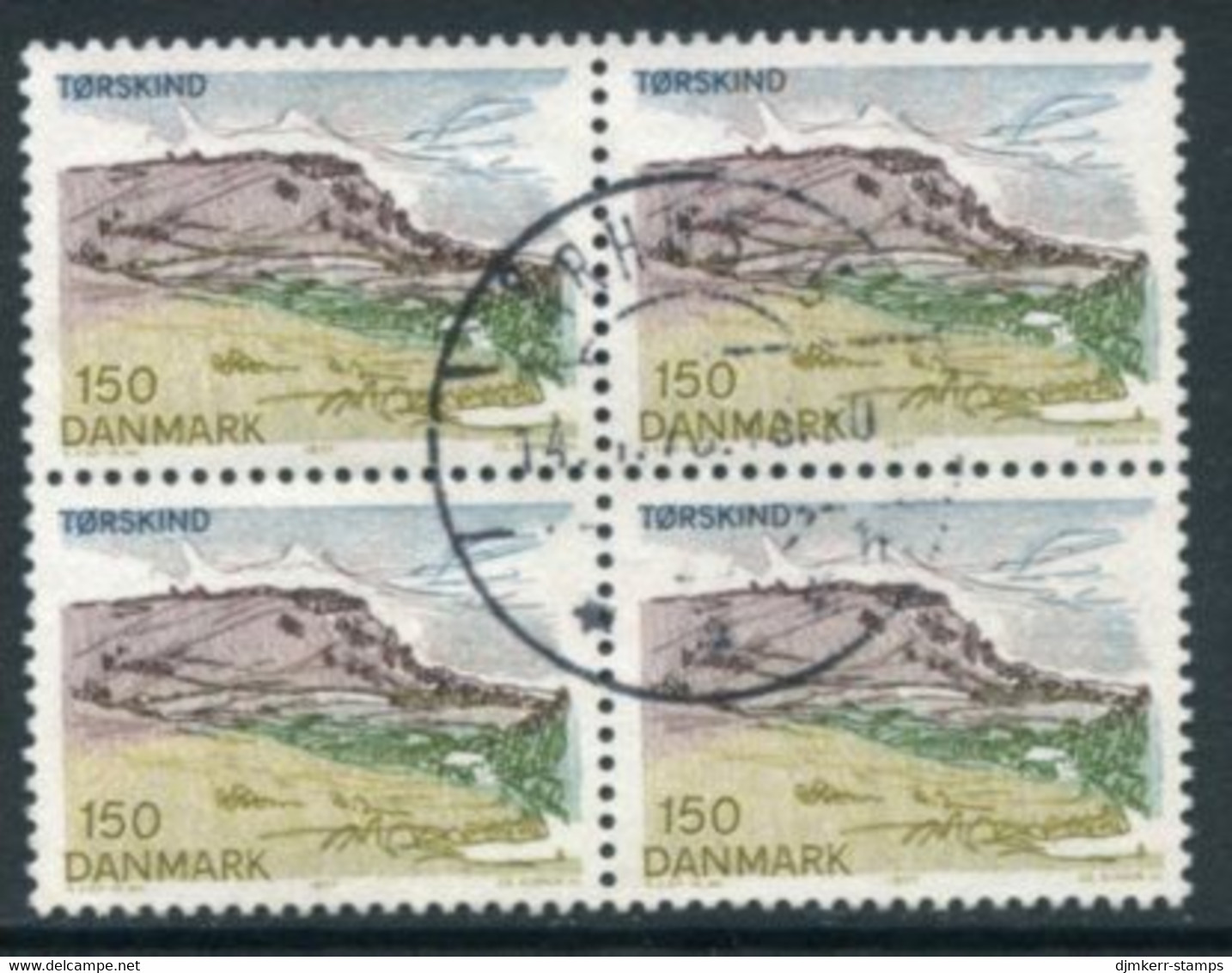DENMARK 1977 Southern Jutland 150 Øre. Block Of 4 Used   Michel 643 - Used Stamps